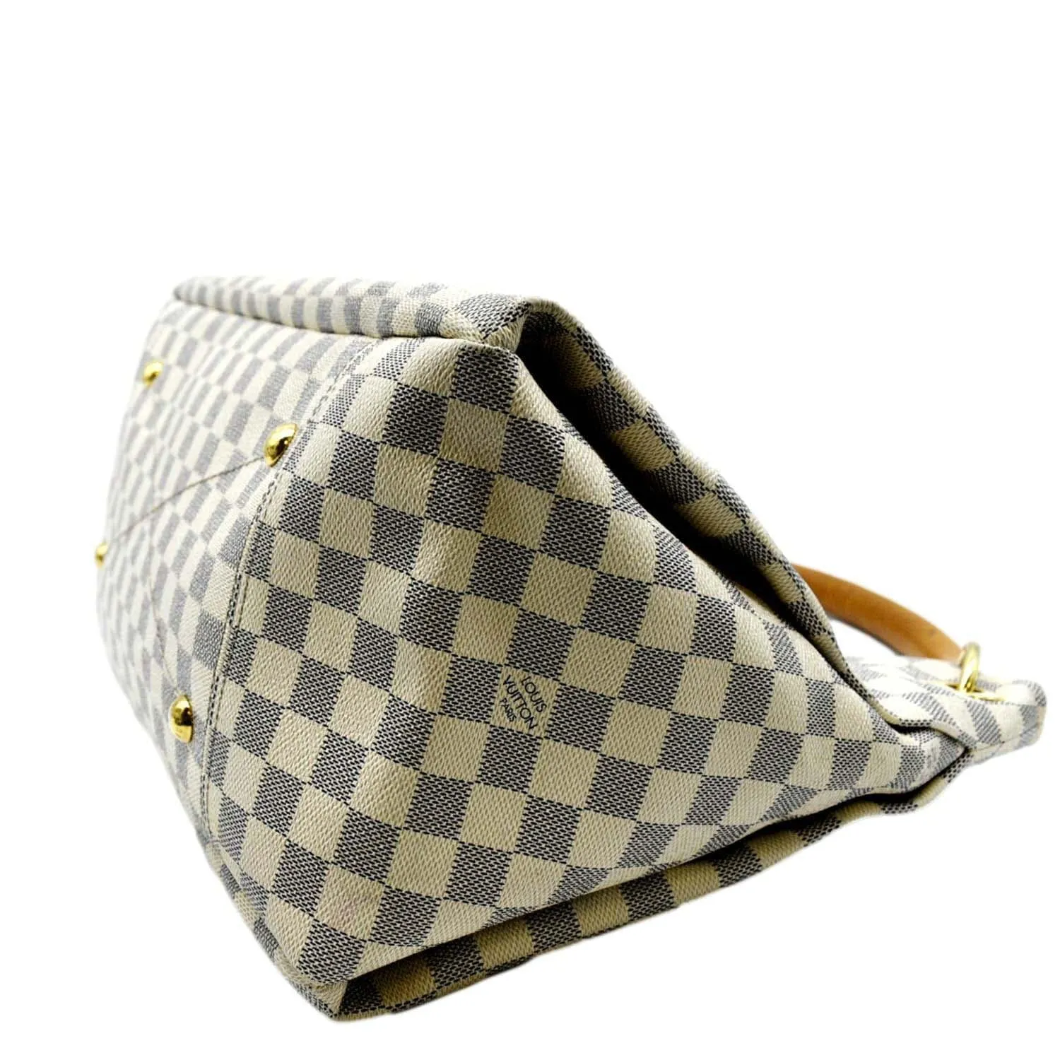 LOUIS VUITTON Artsy MM Damier Azur Hobo Bag White