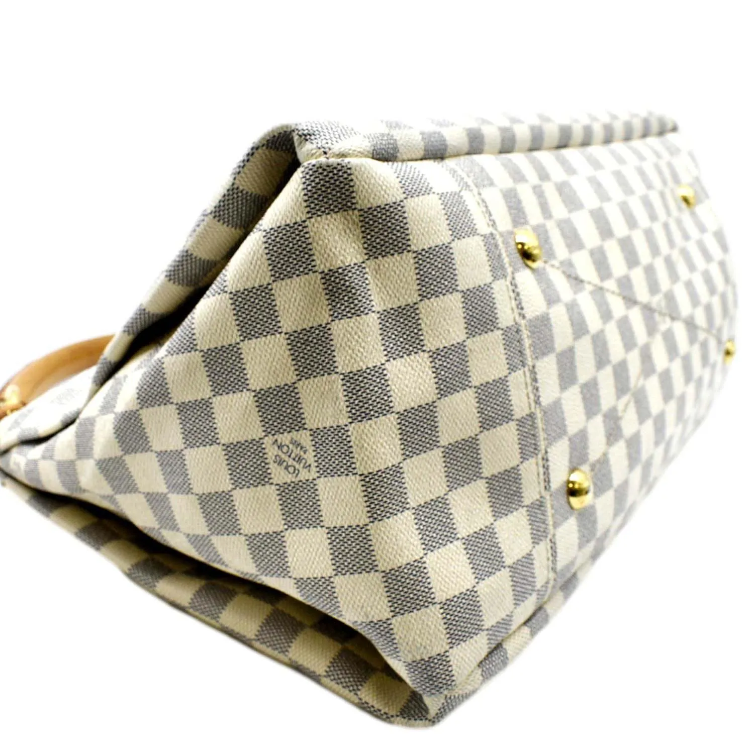 LOUIS VUITTON Artsy MM Damier Azur Hobo Bag White