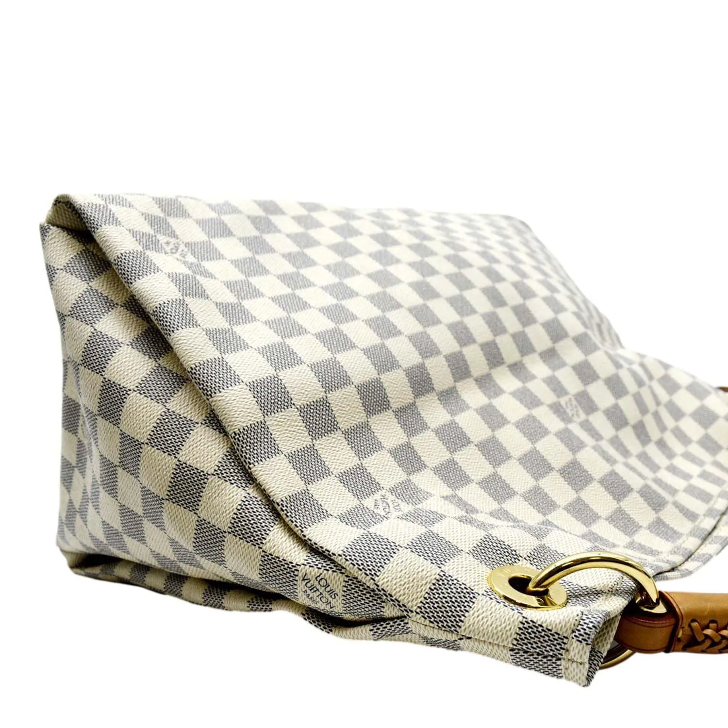 LOUIS VUITTON Artsy MM Damier Azur Hobo Bag White