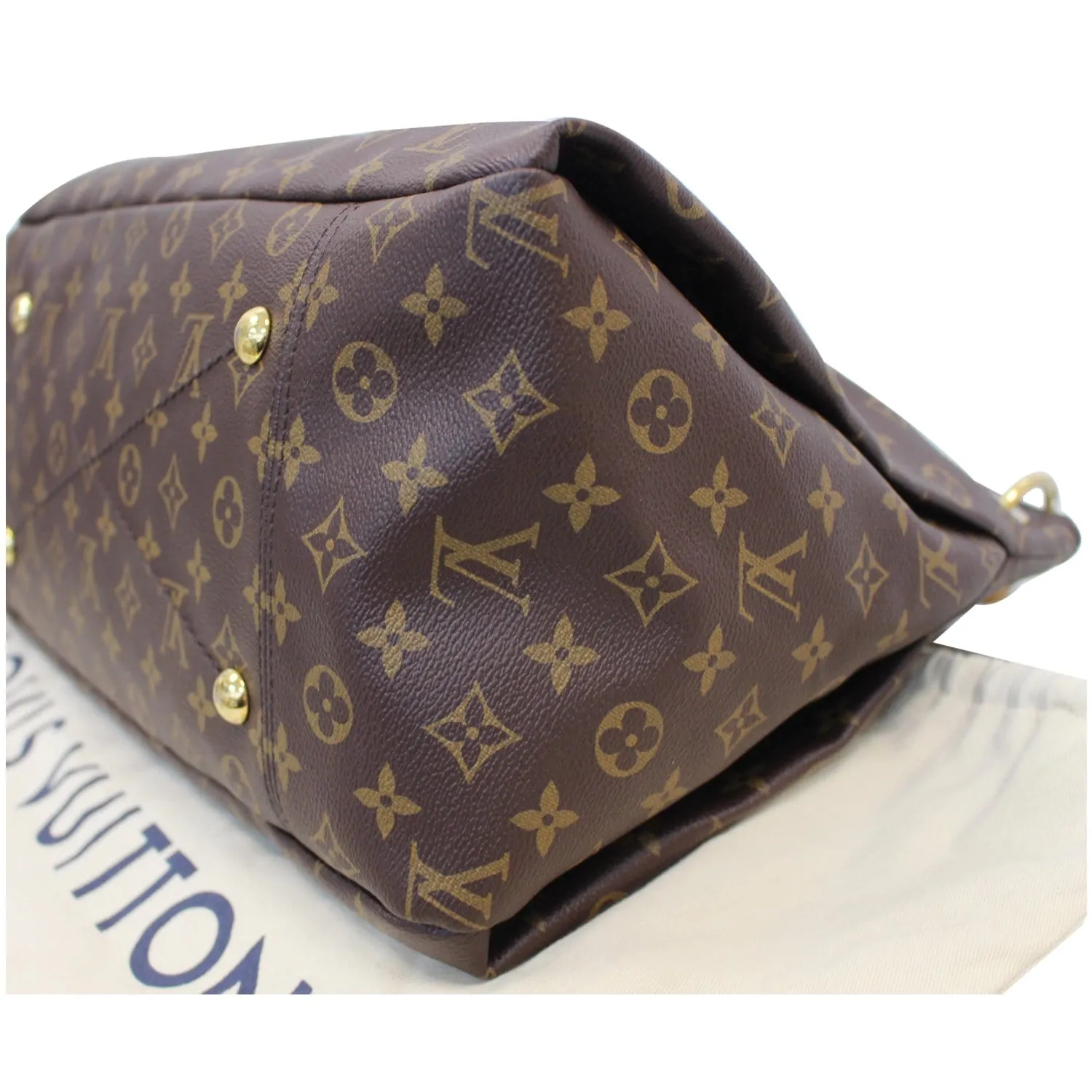 LOUIS VUITTON Artsy MM Monogram Canvas Shoulder Bag Brown