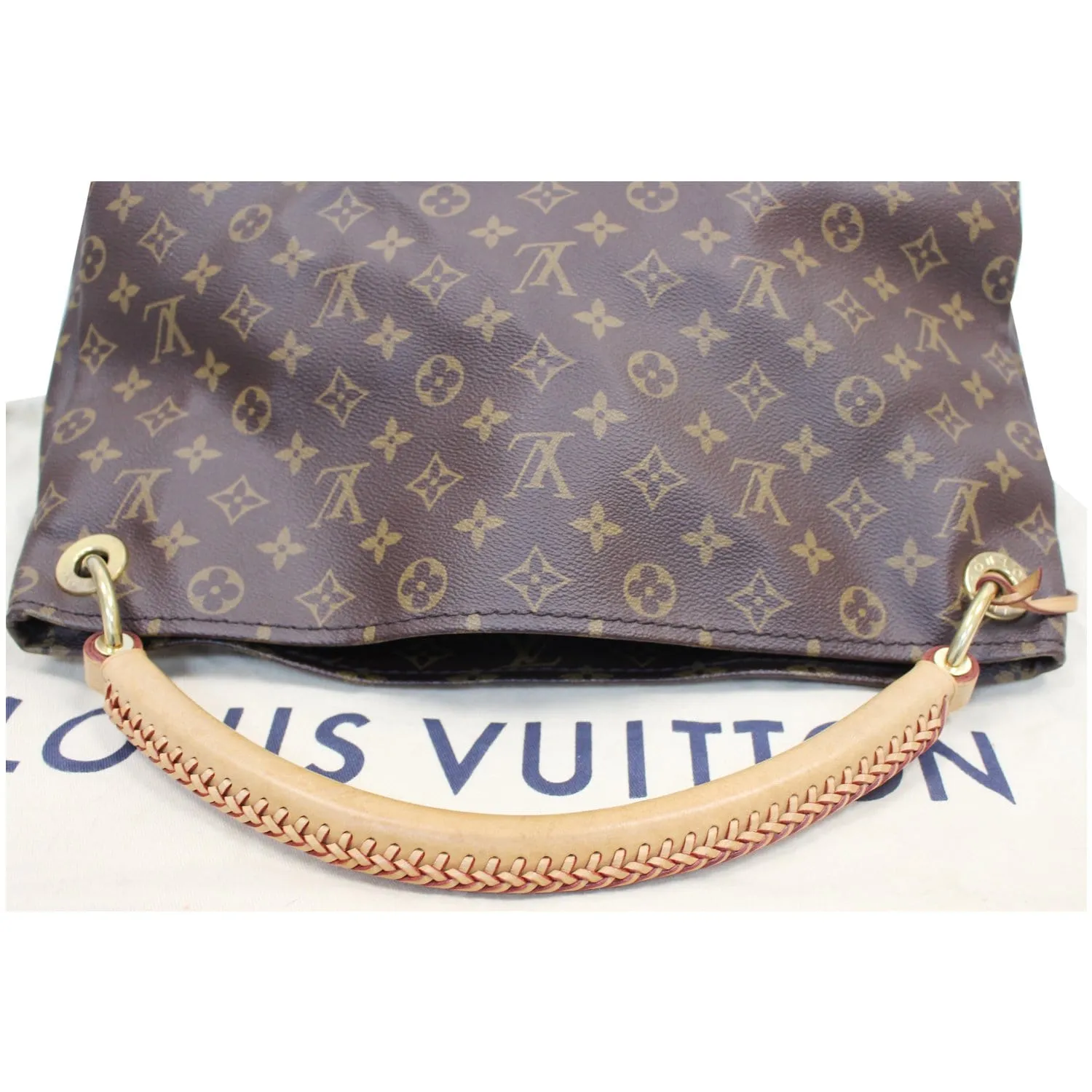 LOUIS VUITTON Artsy MM Monogram Canvas Shoulder Bag Brown
