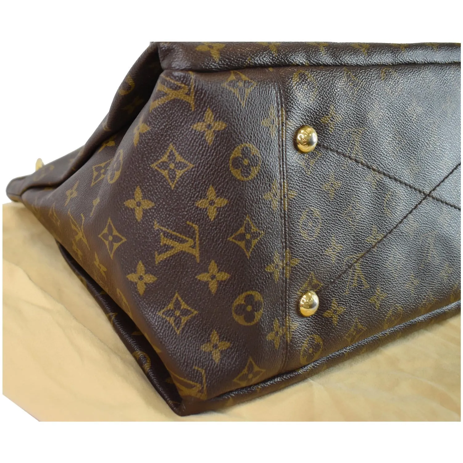 LOUIS VUITTON Artsy MM Monogram Canvas Shoulder Bag Brown