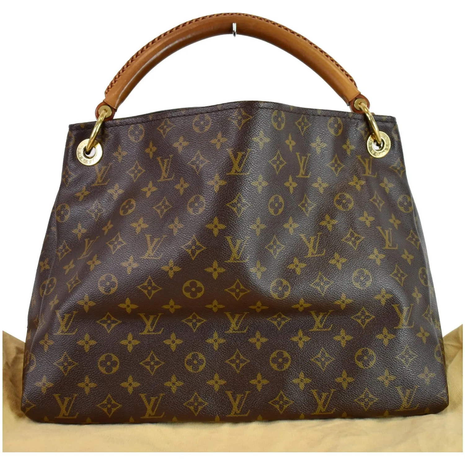 LOUIS VUITTON Artsy MM Monogram Canvas Shoulder Bag Brown