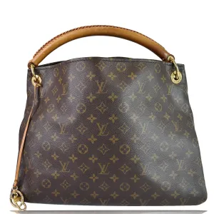 LOUIS VUITTON Artsy MM Monogram Canvas Shoulder Bag Brown