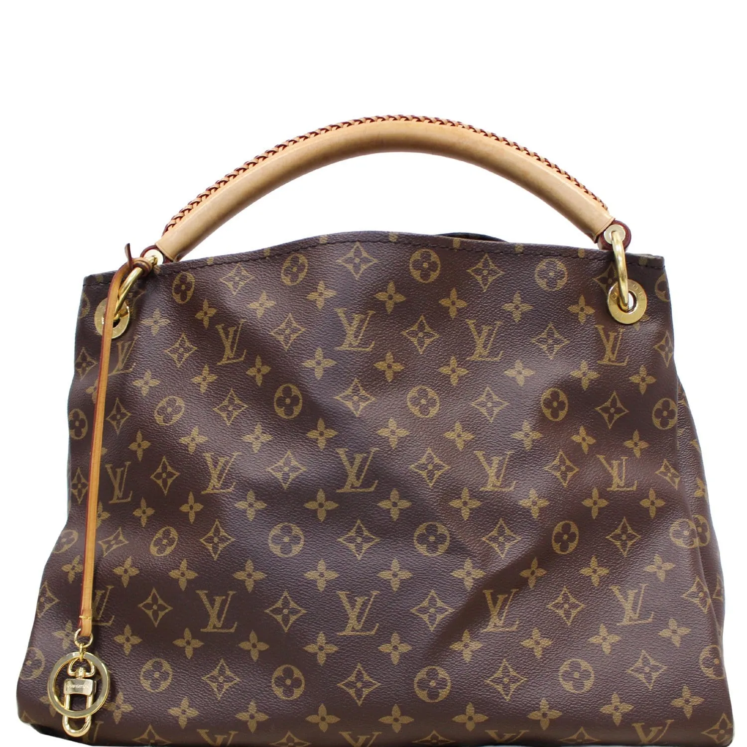 LOUIS VUITTON Artsy MM Monogram Canvas Shoulder Bag Brown