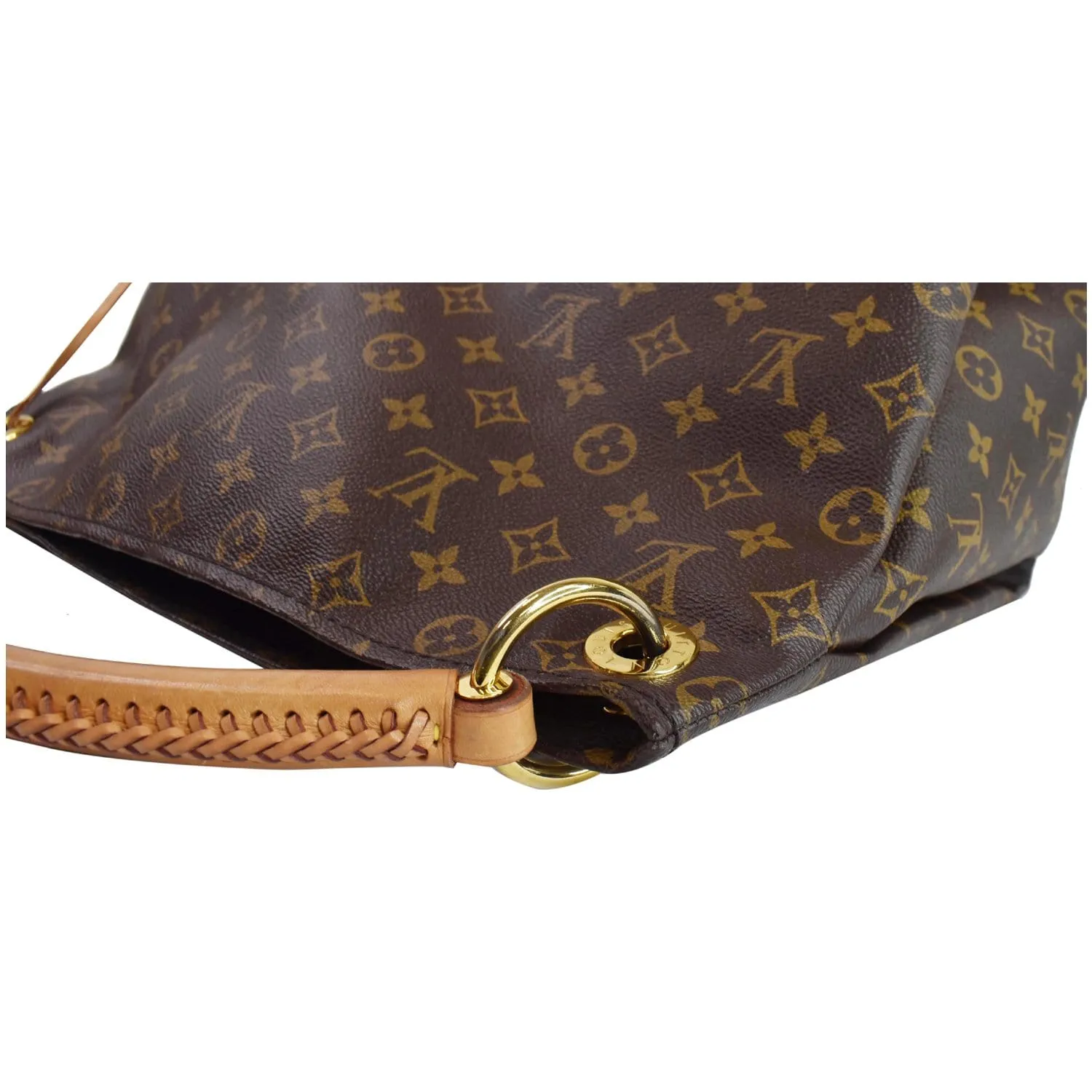LOUIS VUITTON Artsy MM Monogram Canvas Shoulder Bag Brown
