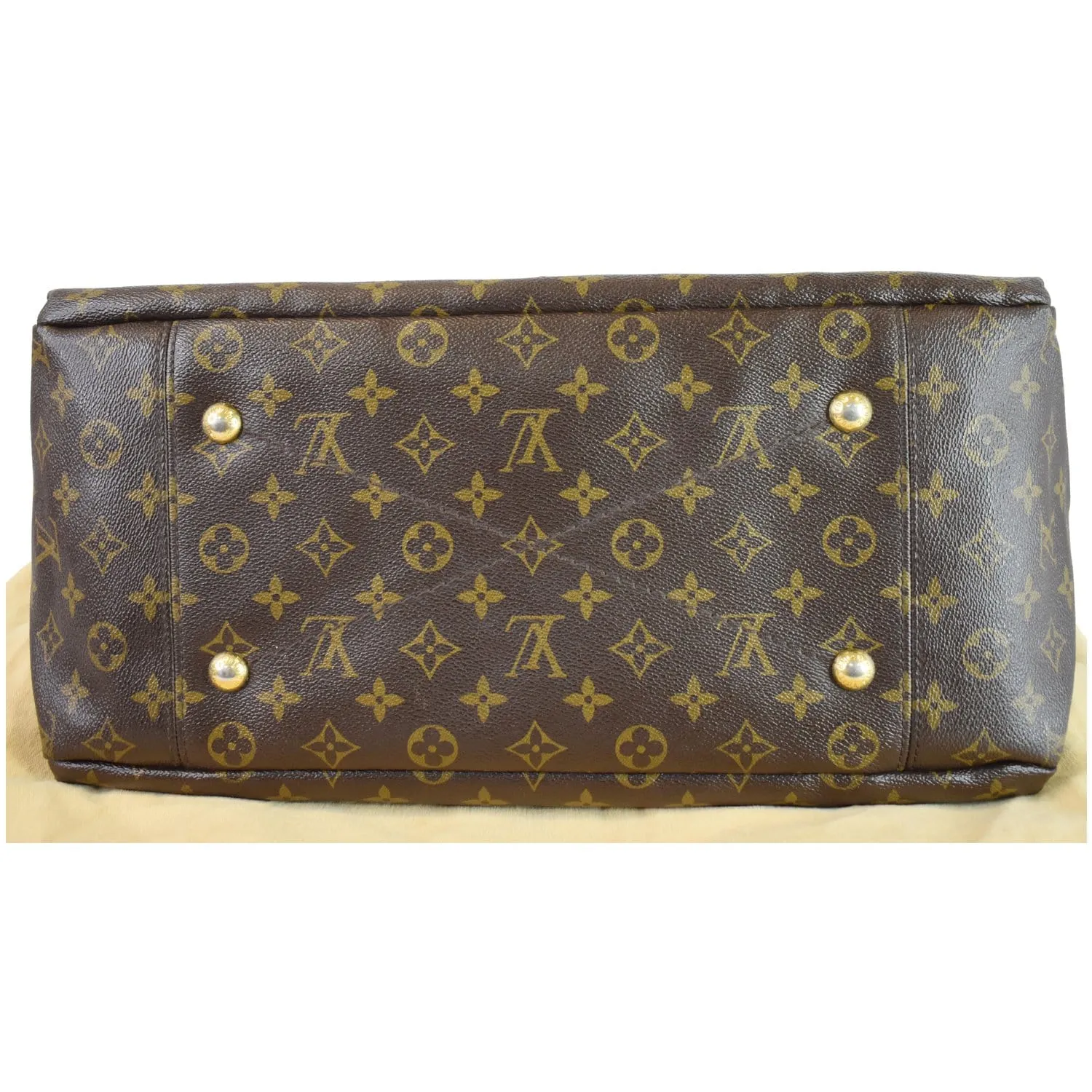 LOUIS VUITTON Artsy MM Monogram Canvas Shoulder Bag Brown
