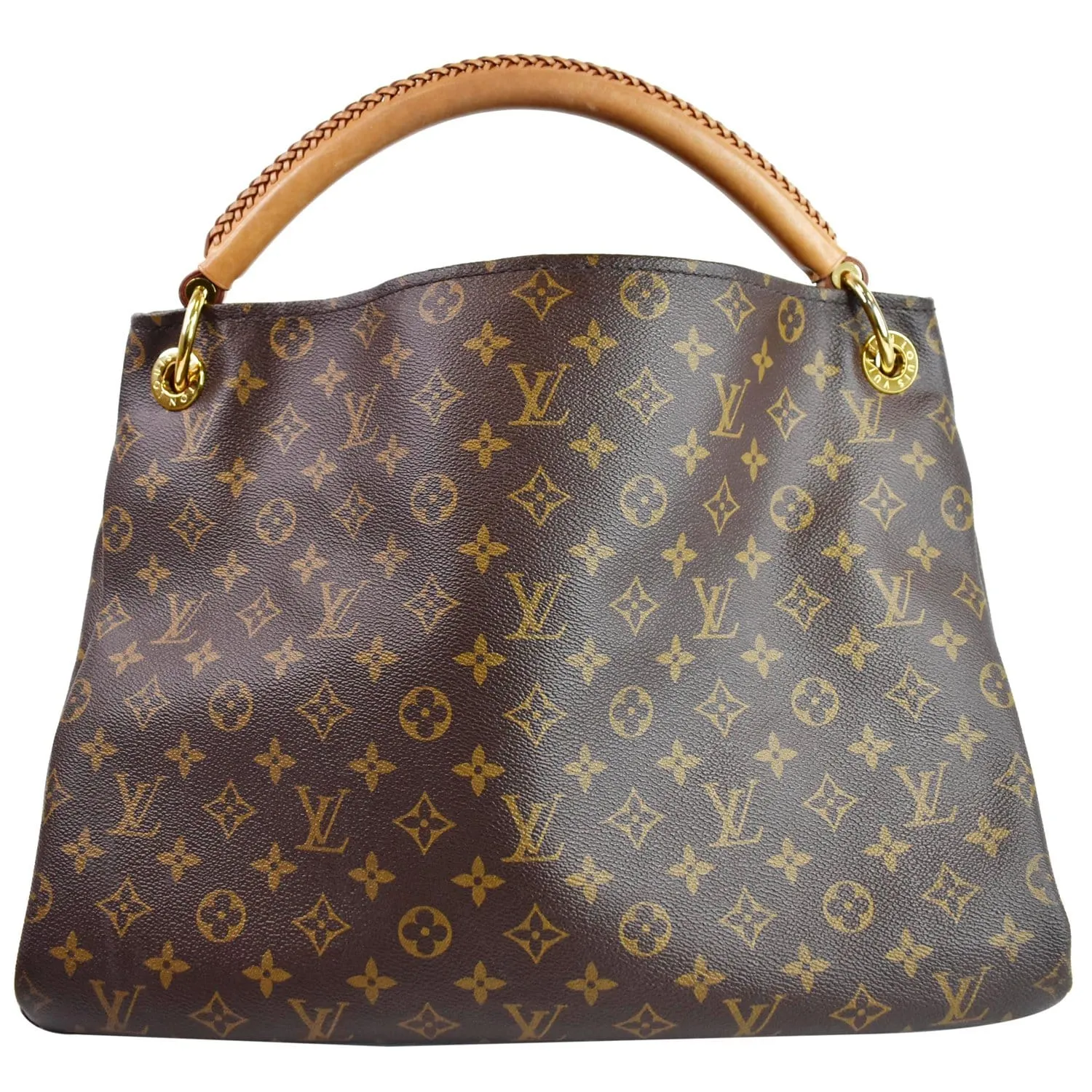 LOUIS VUITTON Artsy MM Monogram Canvas Shoulder Bag Brown