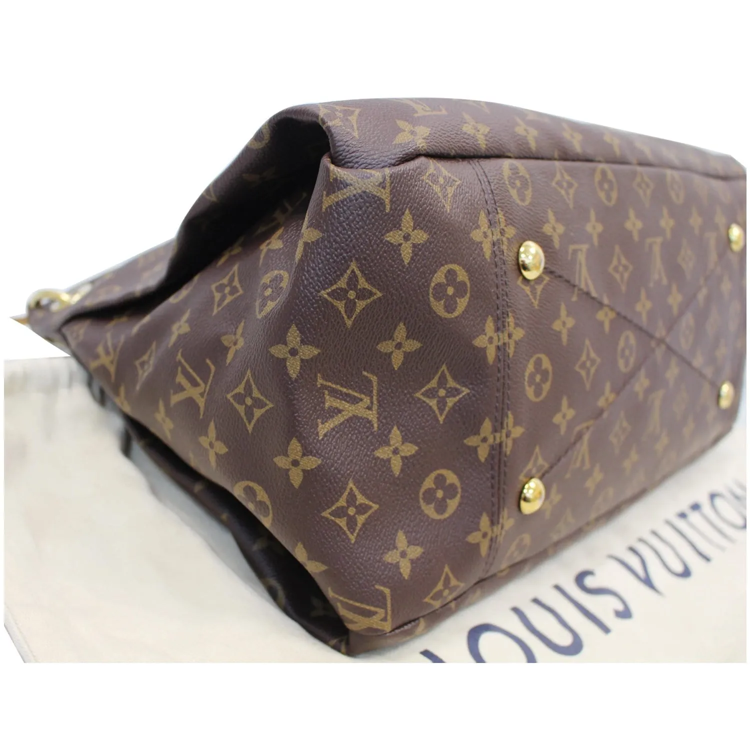 LOUIS VUITTON Artsy MM Monogram Canvas Shoulder Bag Brown