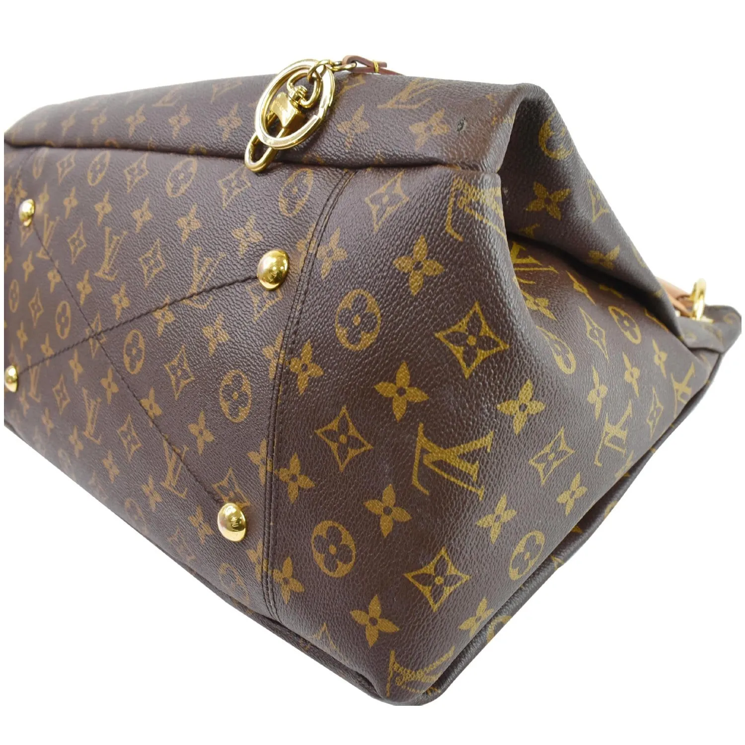 LOUIS VUITTON Artsy MM Monogram Canvas Shoulder Bag Brown