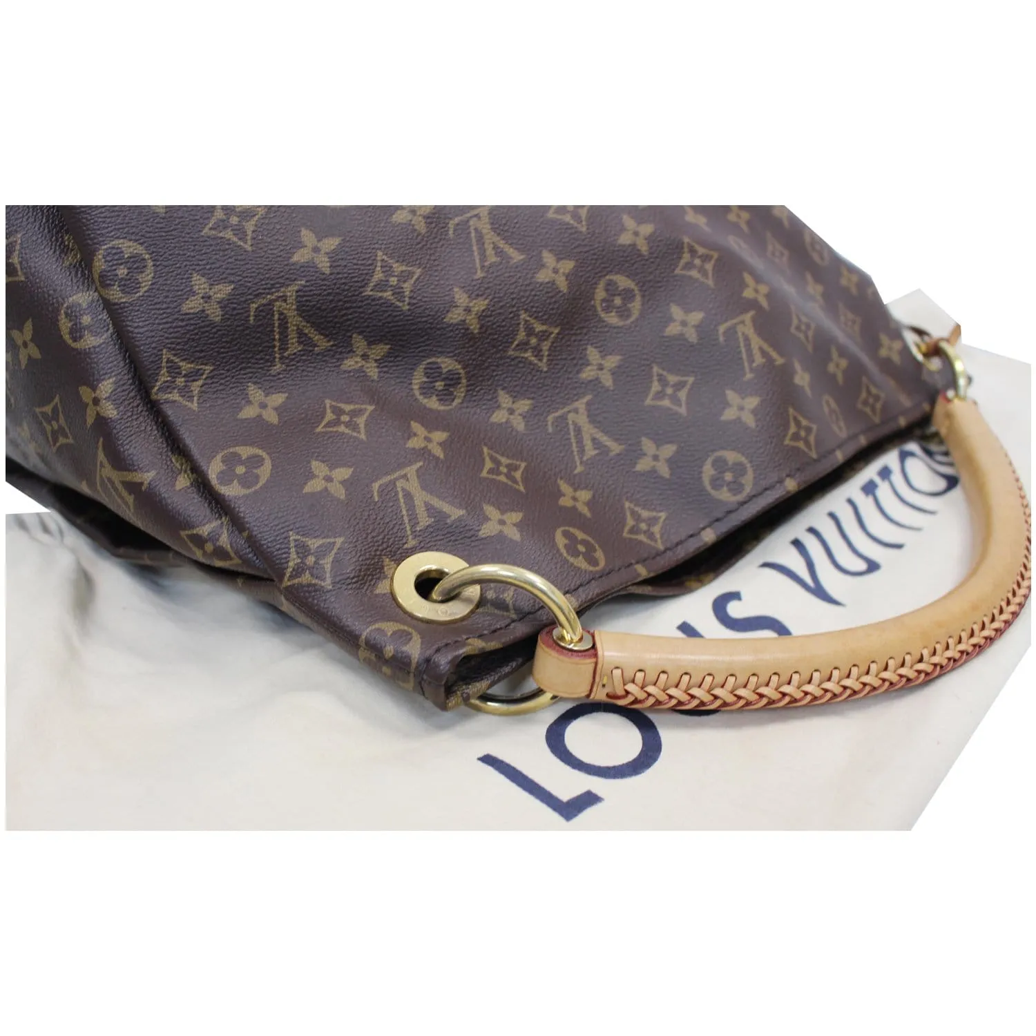 LOUIS VUITTON Artsy MM Monogram Canvas Shoulder Bag Brown