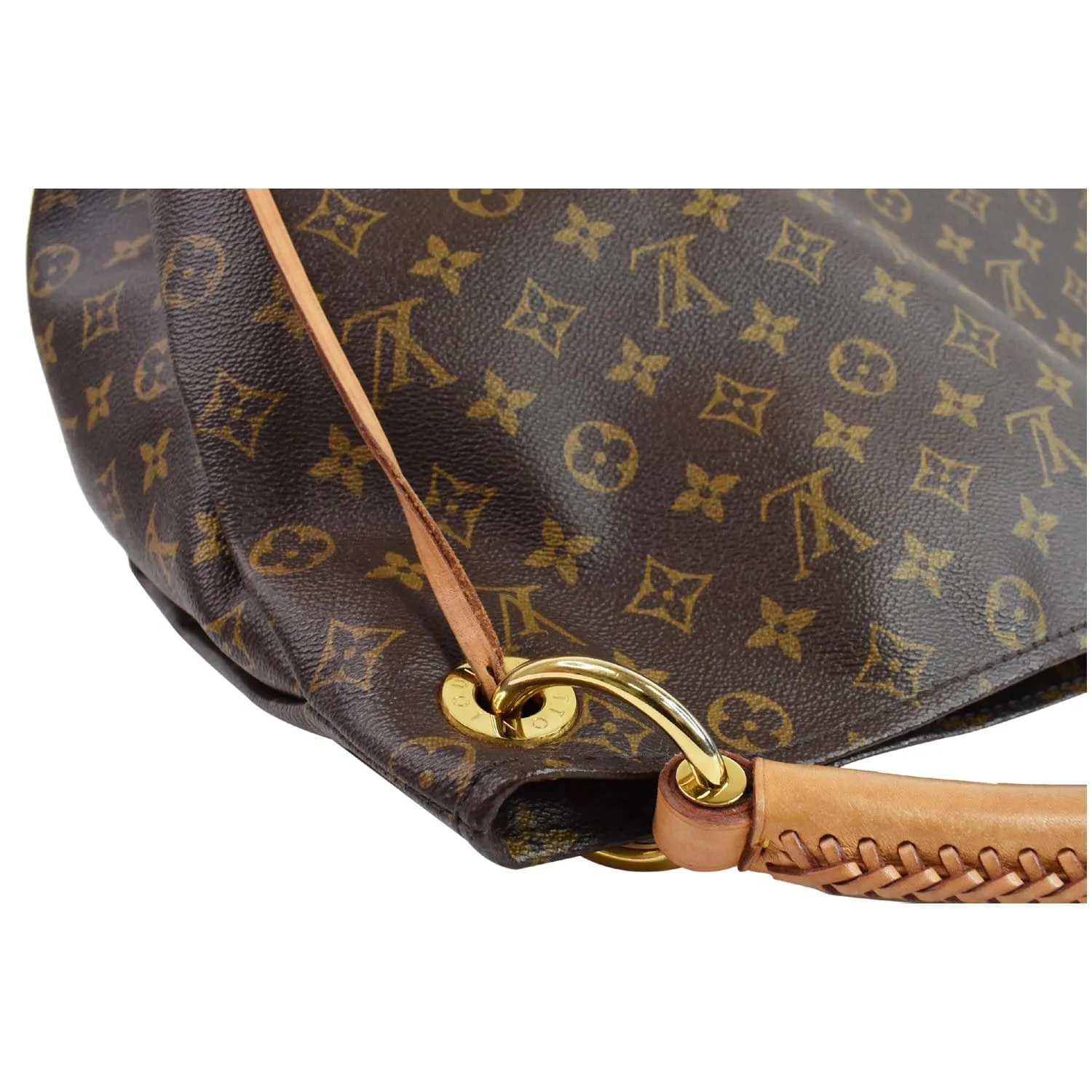LOUIS VUITTON Artsy MM Monogram Canvas Shoulder Bag Brown