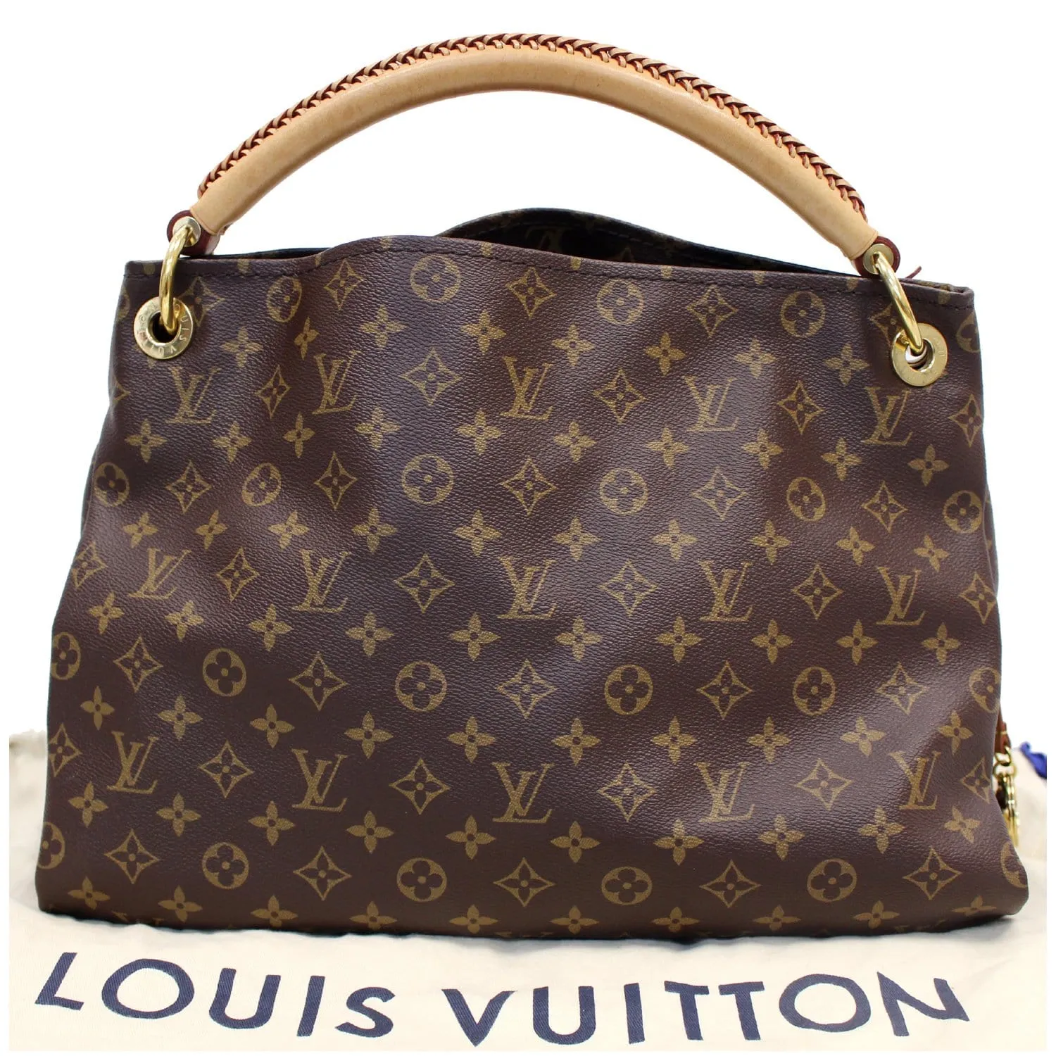 LOUIS VUITTON Artsy MM Monogram Canvas Shoulder Bag Brown