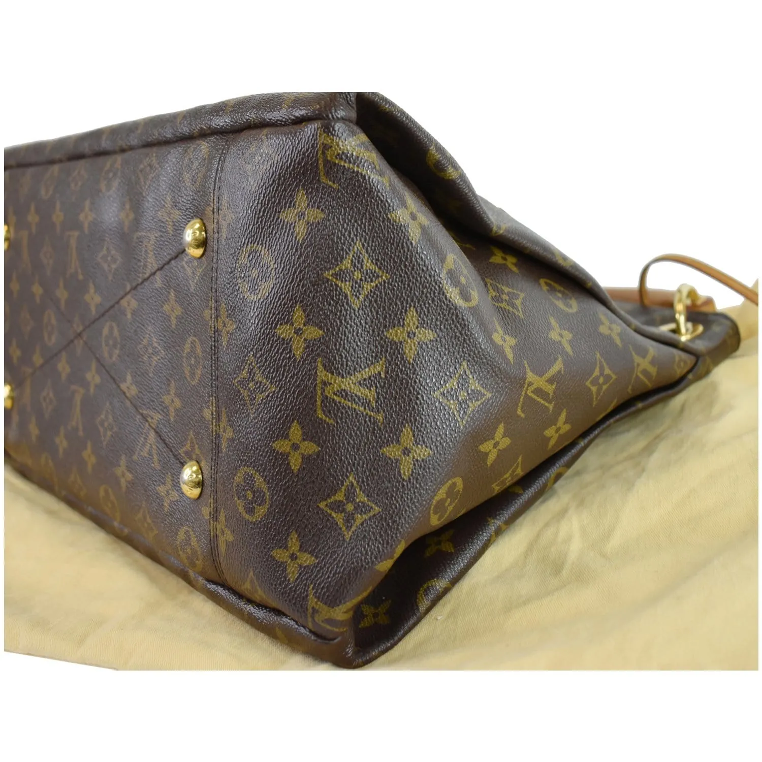 LOUIS VUITTON Artsy MM Monogram Canvas Shoulder Bag Brown