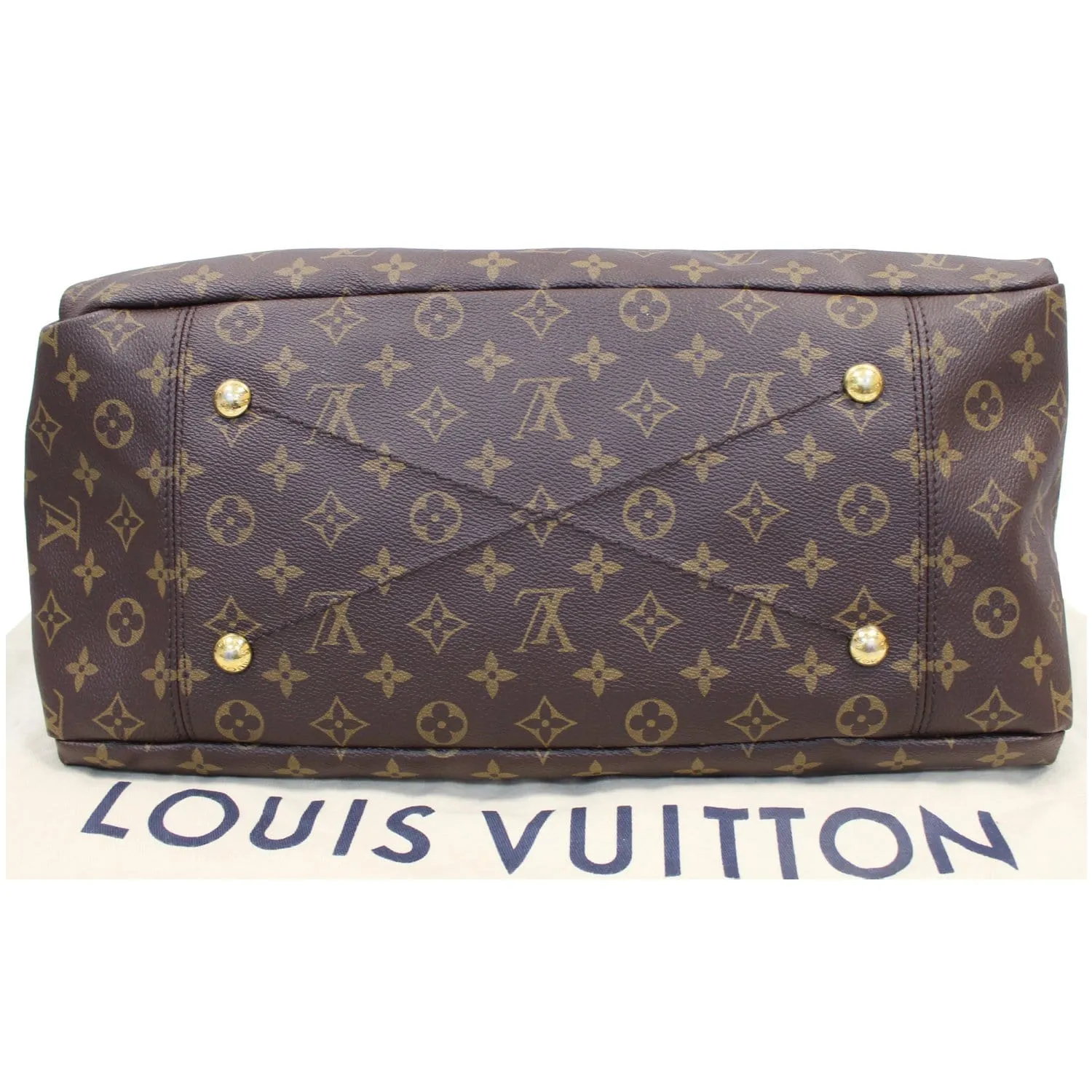 LOUIS VUITTON Artsy MM Monogram Canvas Shoulder Bag Brown