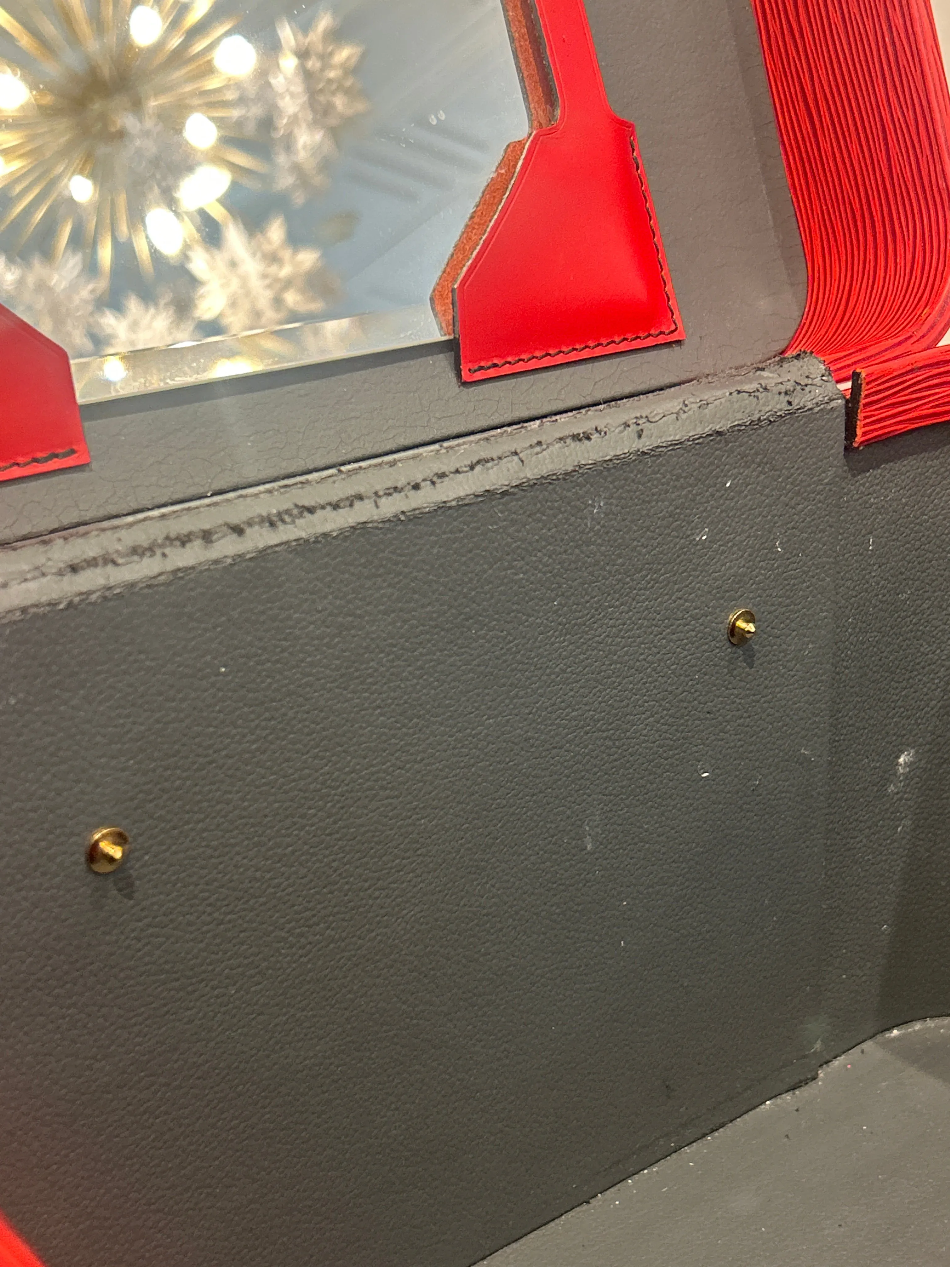 Louis Vuitton Bag, Red Epi Leather Vanity Train Case Shoulder Bag
