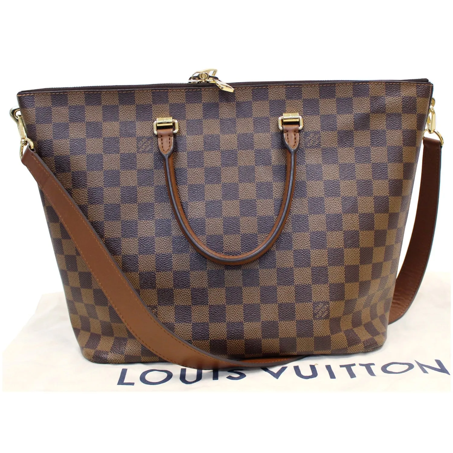 LOUIS VUITTON Belmont Damier Ebene Shoulder Bag Brown
