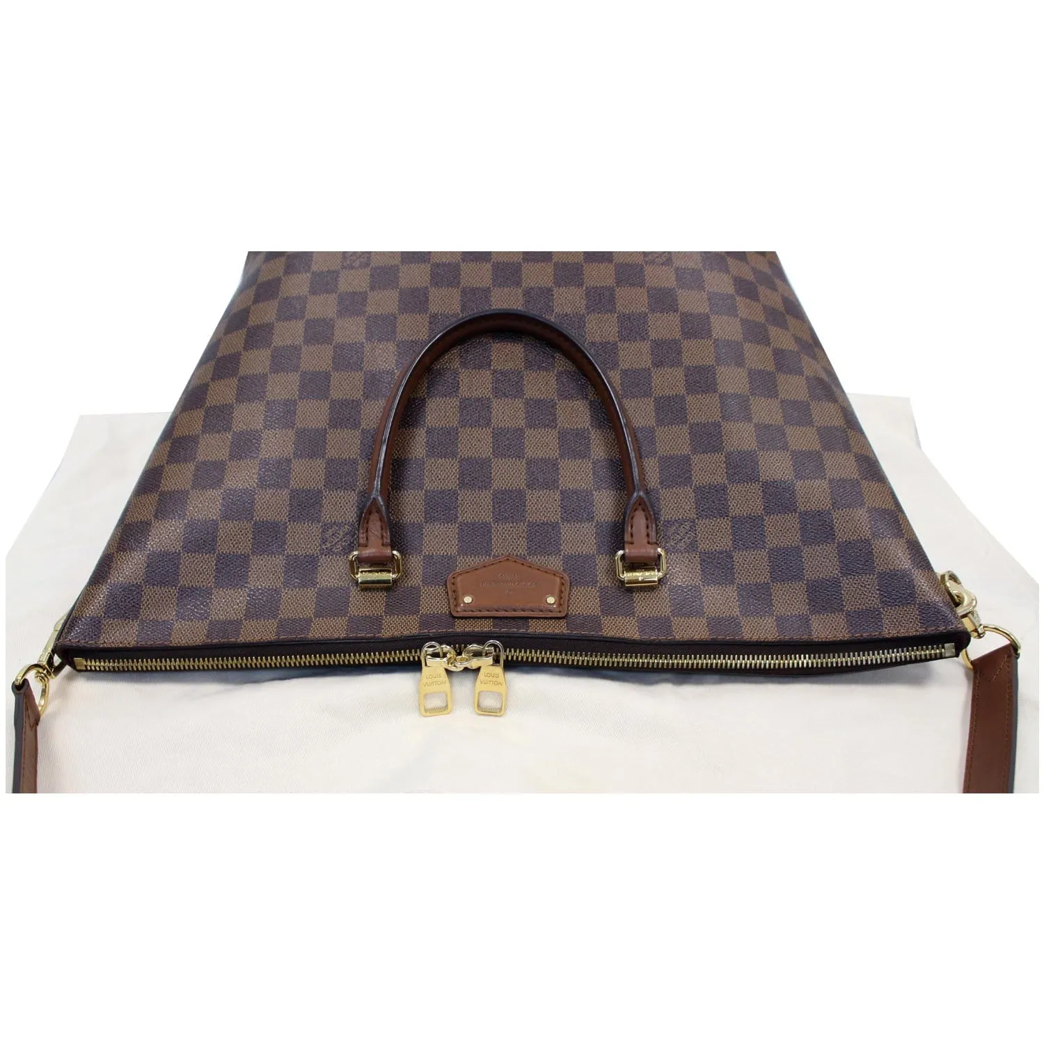 LOUIS VUITTON Belmont Damier Ebene Shoulder Bag Brown