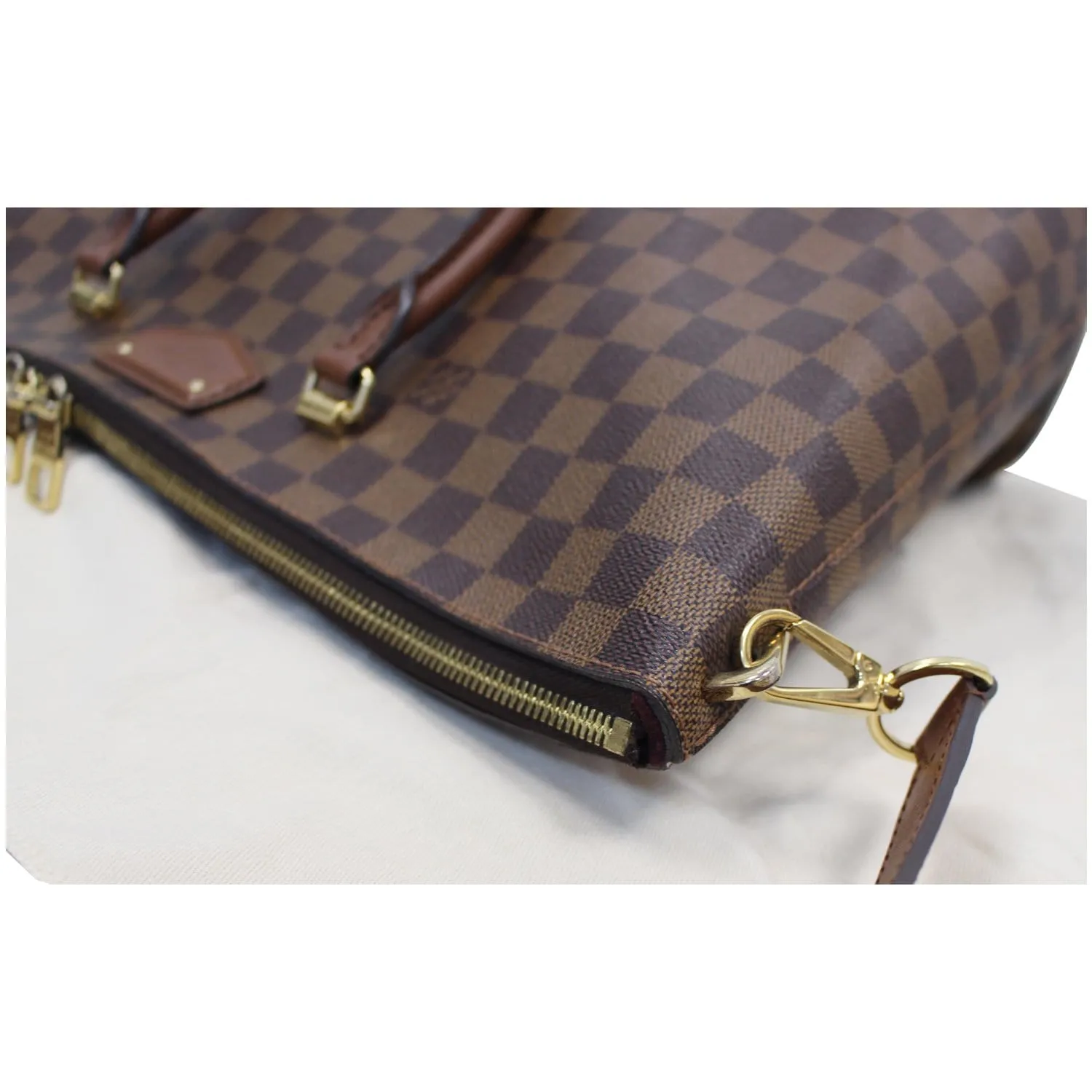 LOUIS VUITTON Belmont Damier Ebene Shoulder Bag Brown