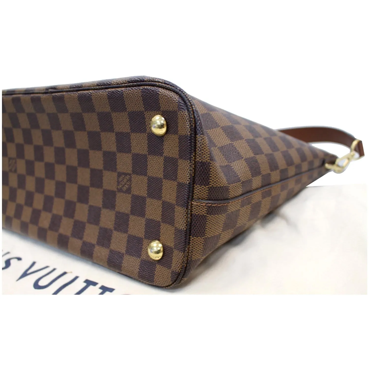 LOUIS VUITTON Belmont Damier Ebene Shoulder Bag Brown