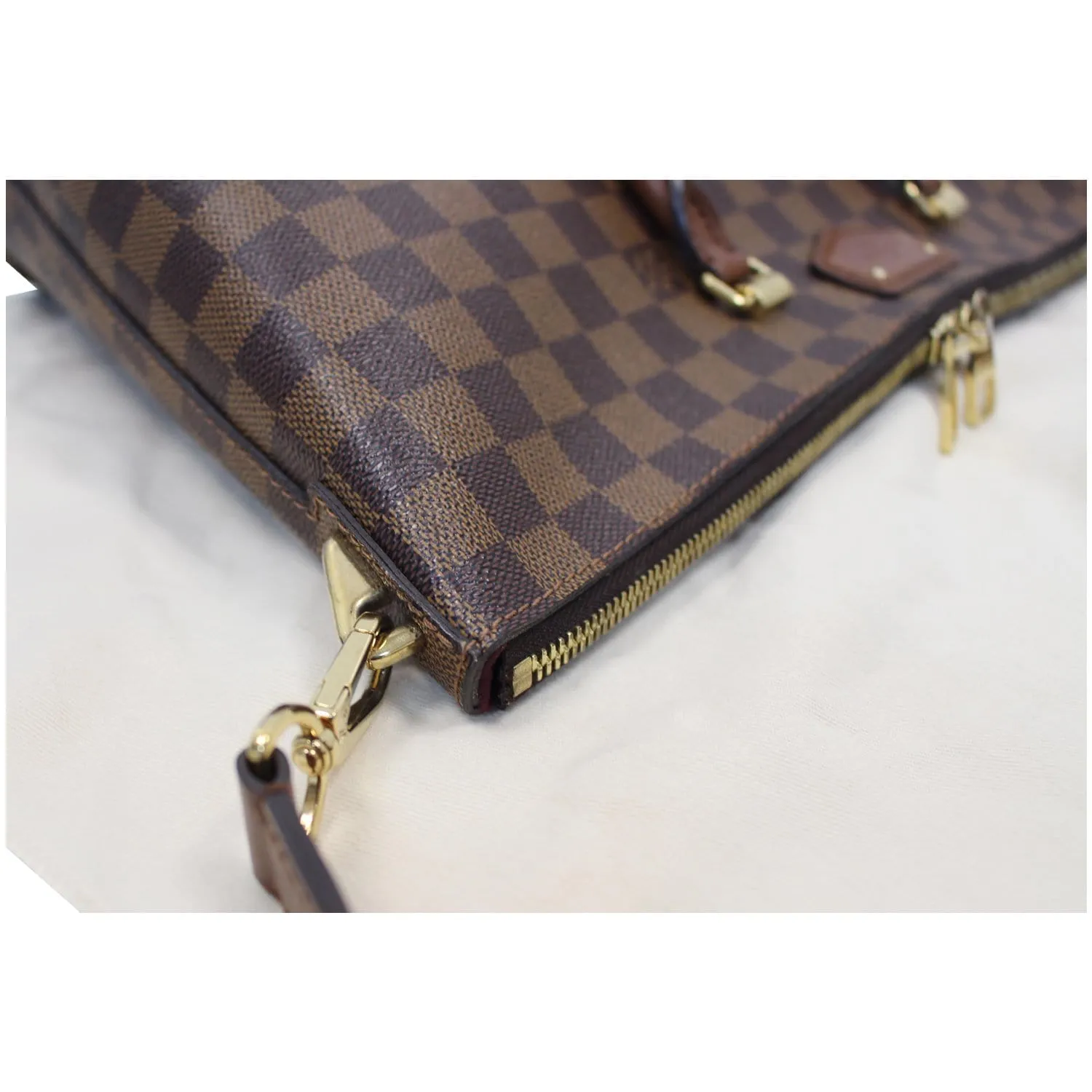 LOUIS VUITTON Belmont Damier Ebene Shoulder Bag Brown