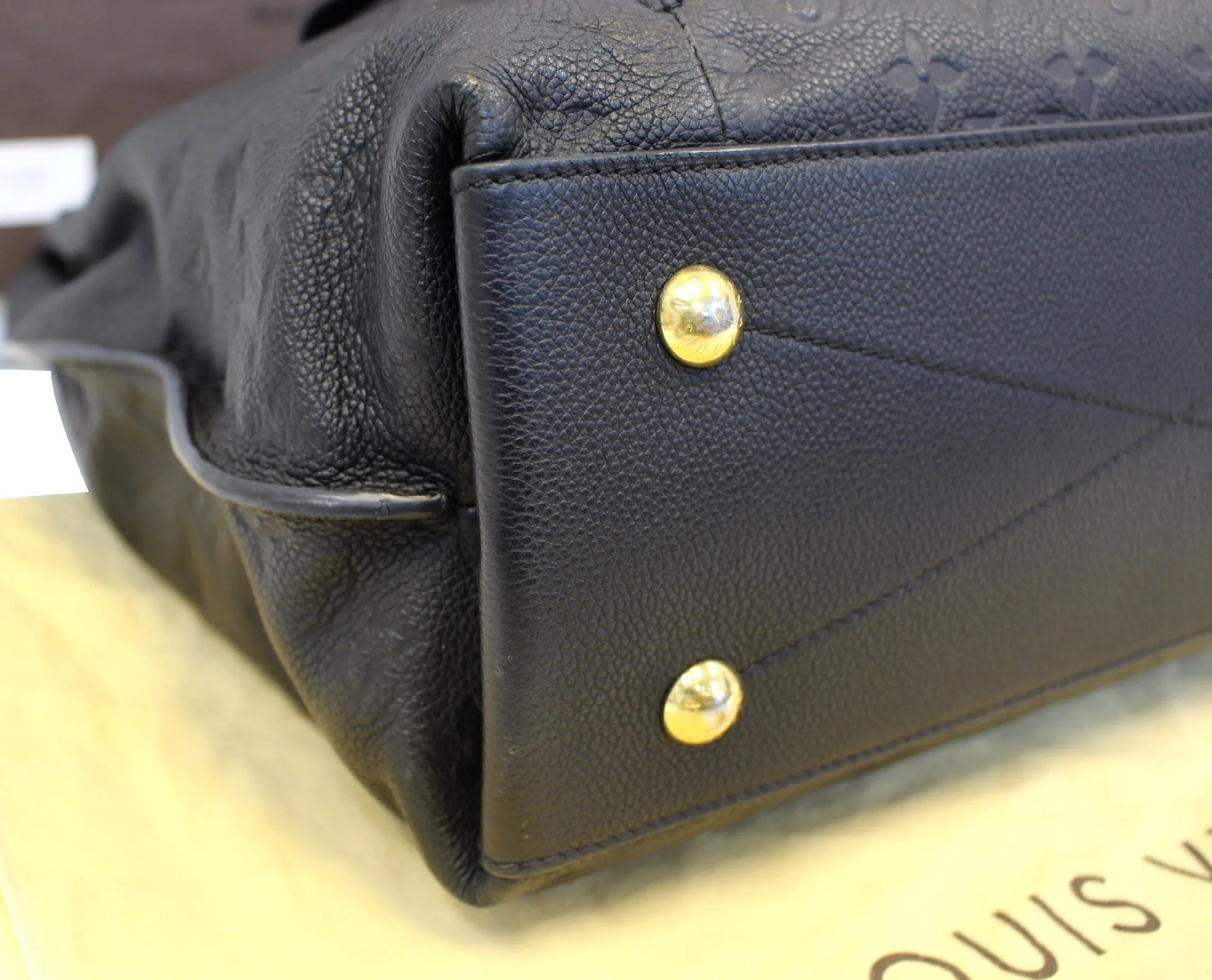 LOUIS VUITTON Black Monogram Empreinte Metis Hobo Bag