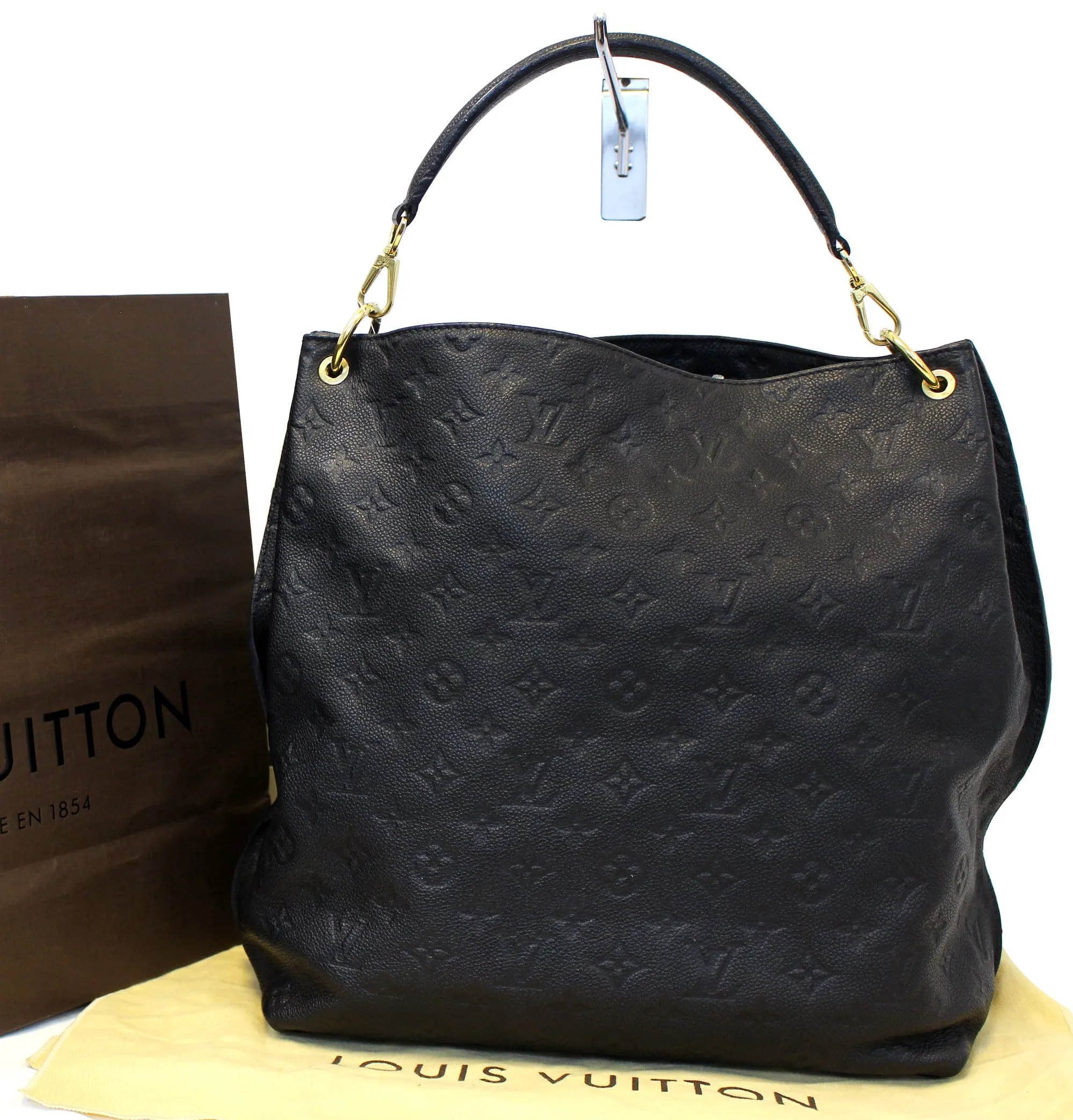 LOUIS VUITTON Black Monogram Empreinte Metis Hobo Bag