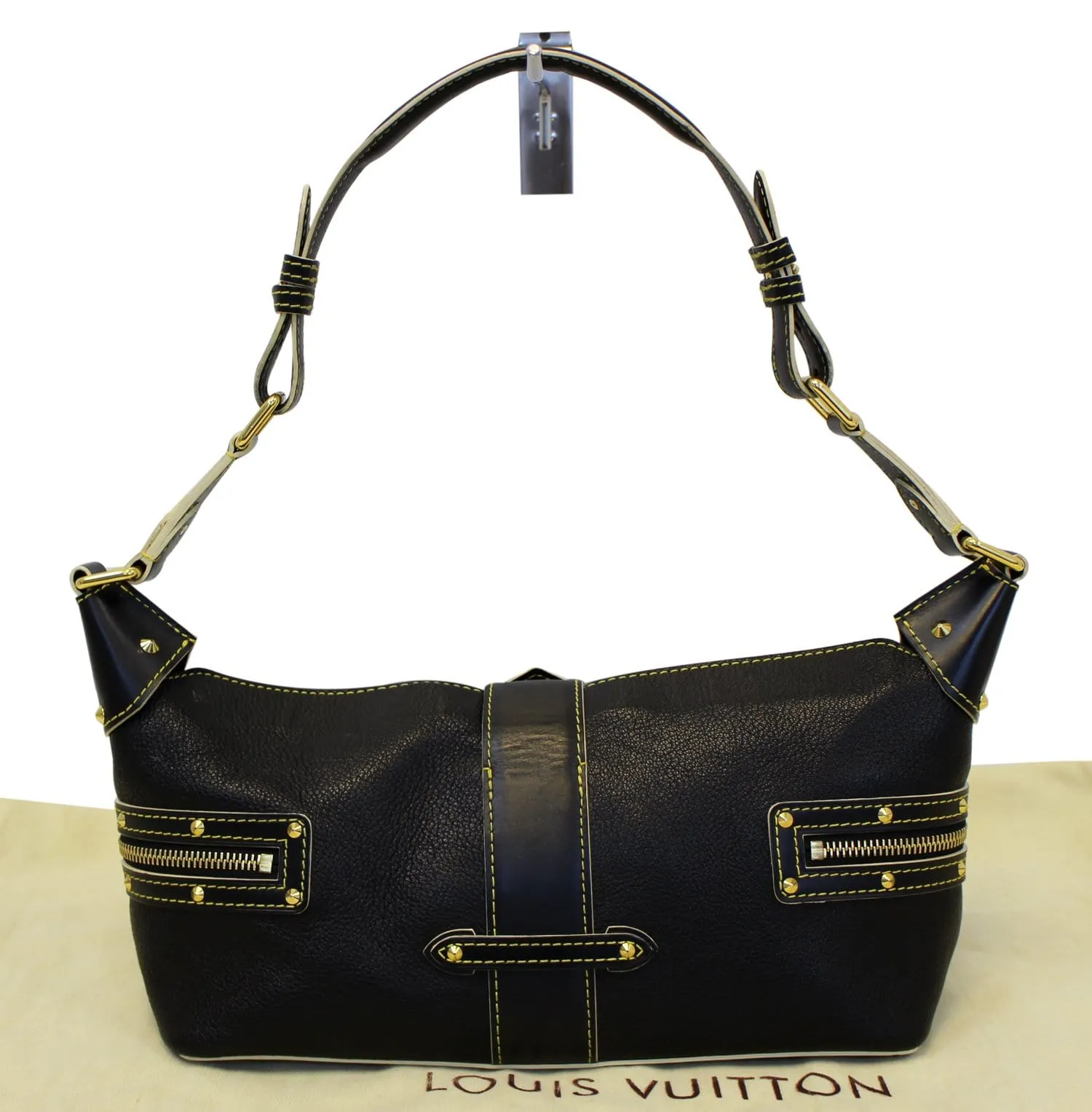 LOUIS VUITTON Black Suhali Leather L'Impetueux Shoulder Bag