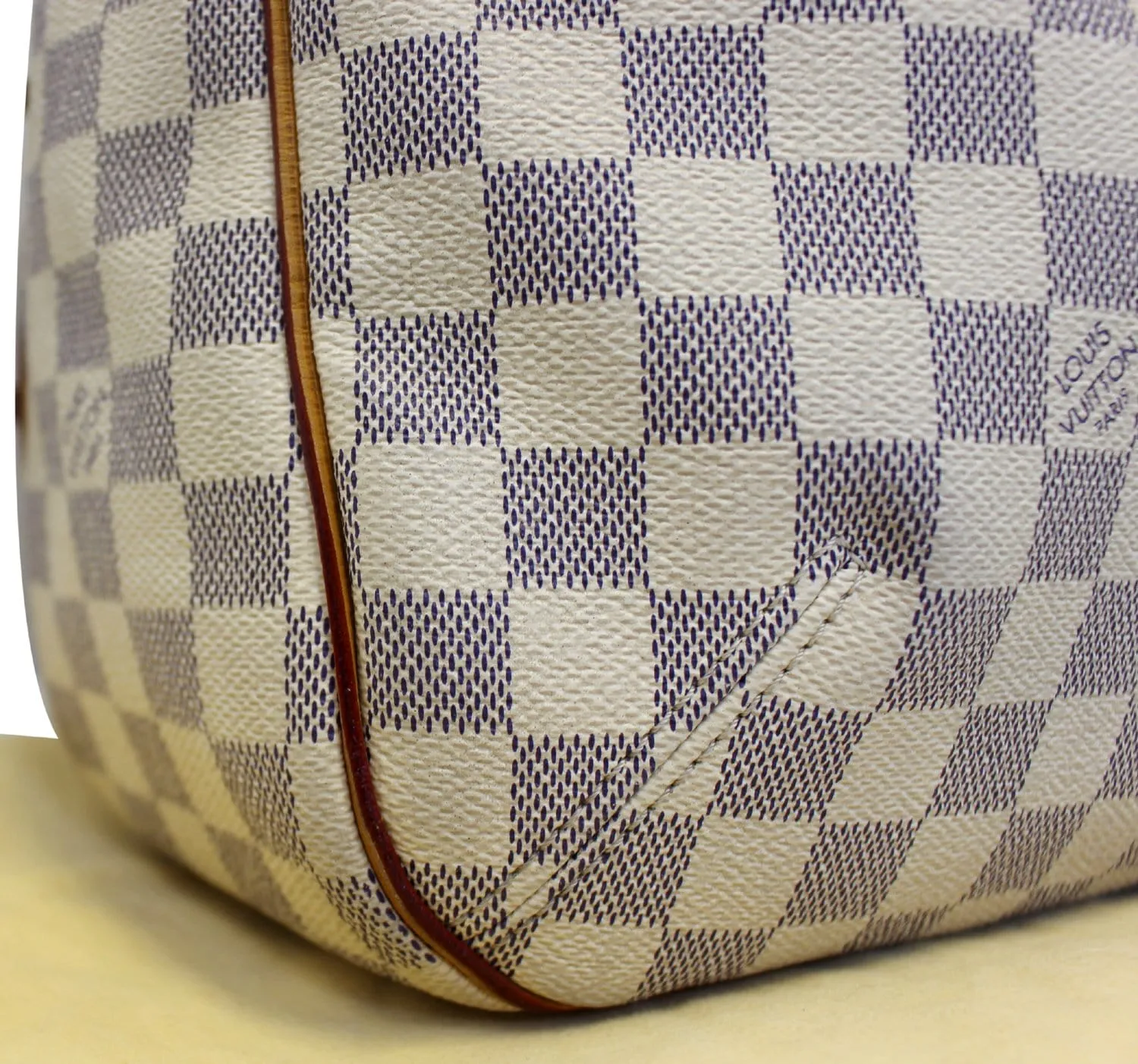 LOUIS VUITTON Damier Azur Soffi White Shoulder Handbag