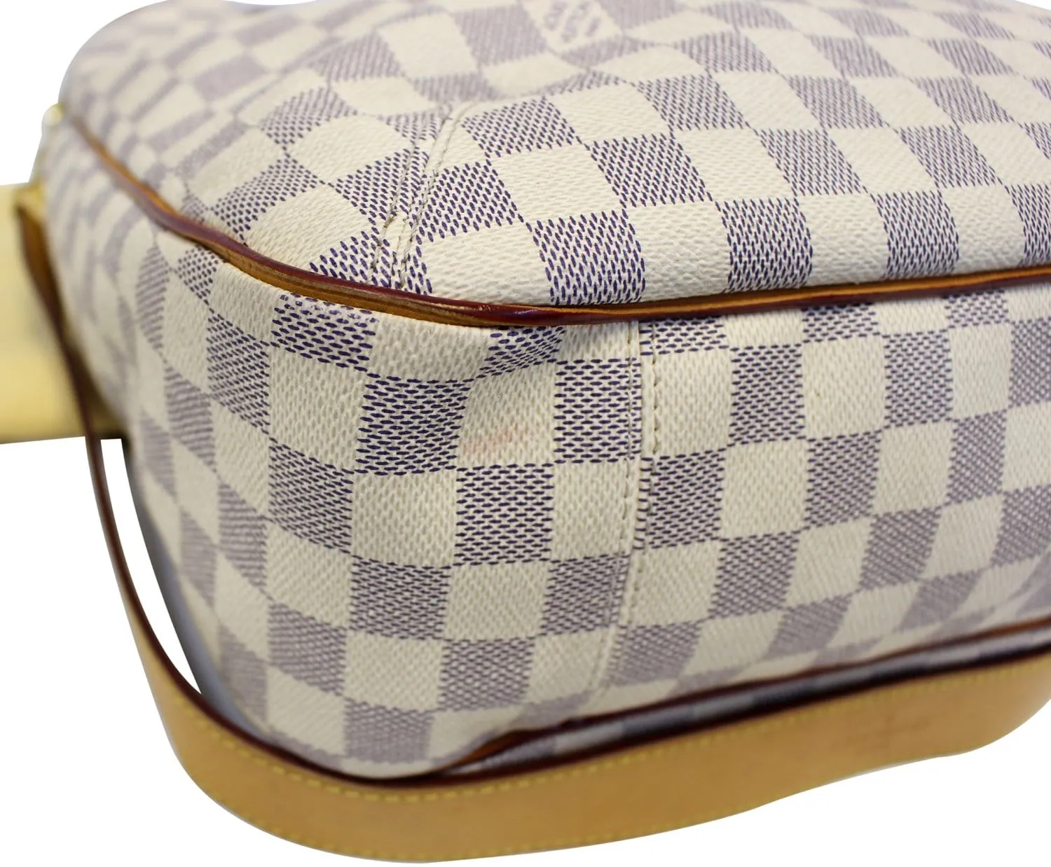LOUIS VUITTON Damier Azur Soffi White Shoulder Handbag