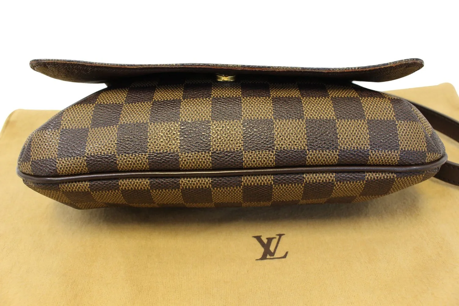 LOUIS VUITTON Damier Ebene Musette Tango Shoulder Bag