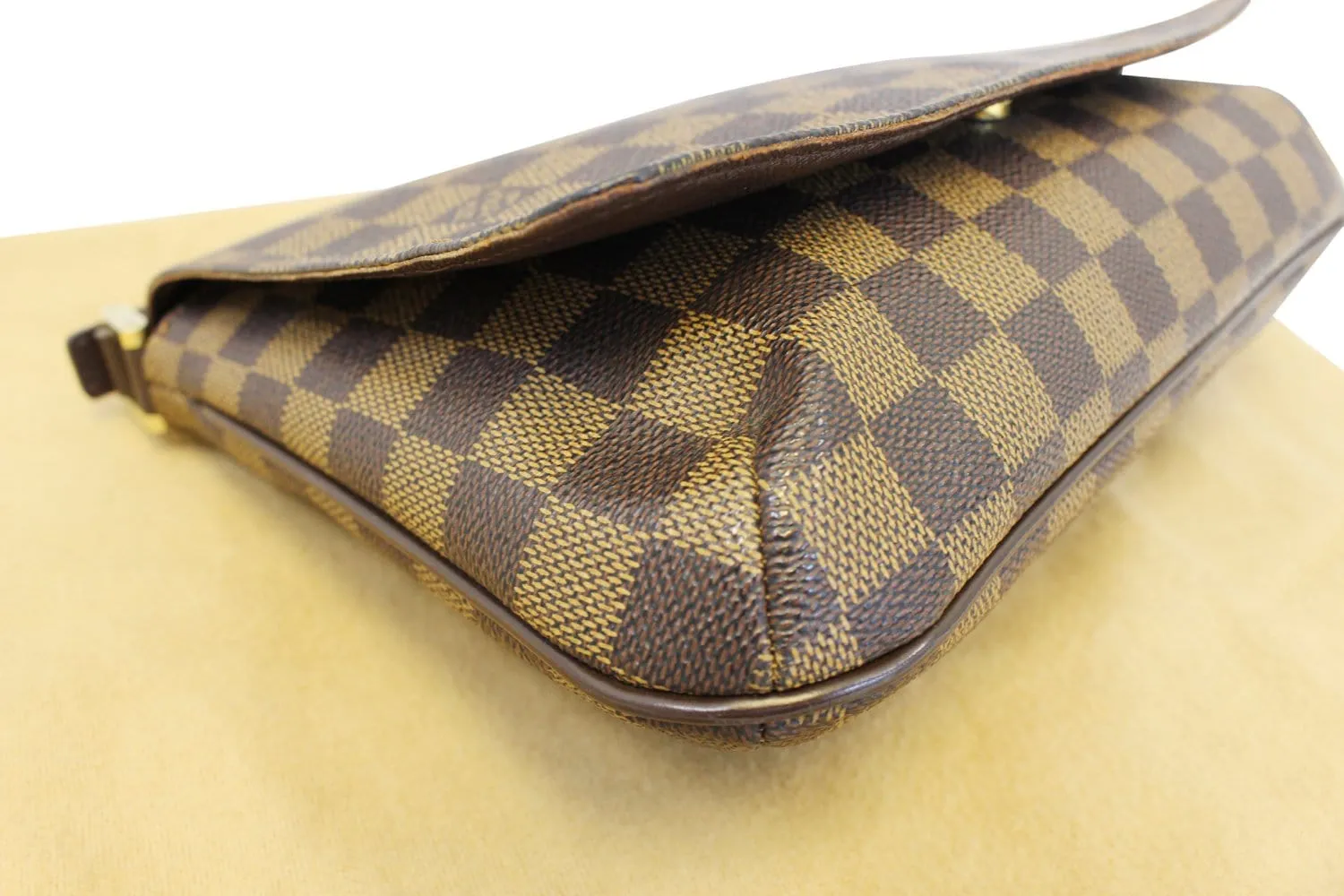 LOUIS VUITTON Damier Ebene Musette Tango Shoulder Bag