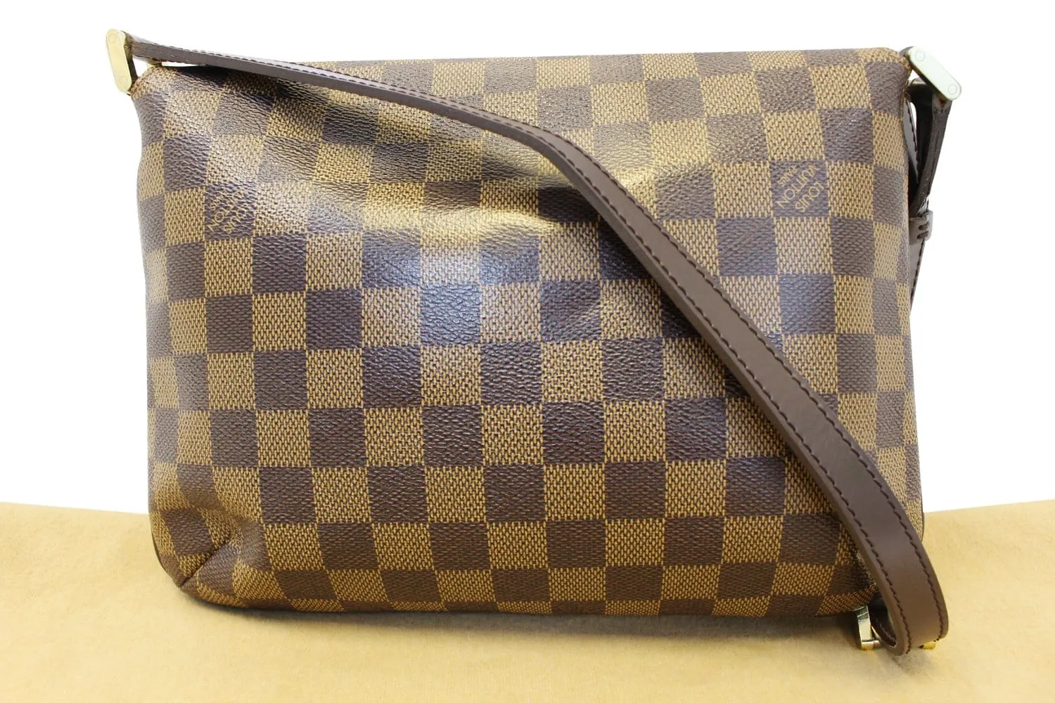 LOUIS VUITTON Damier Ebene Musette Tango Shoulder Bag