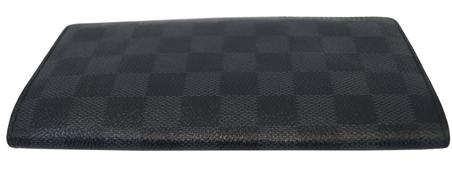 LOUIS VUITTON Damier Graphite Portefeuille Brazza Long Wallet