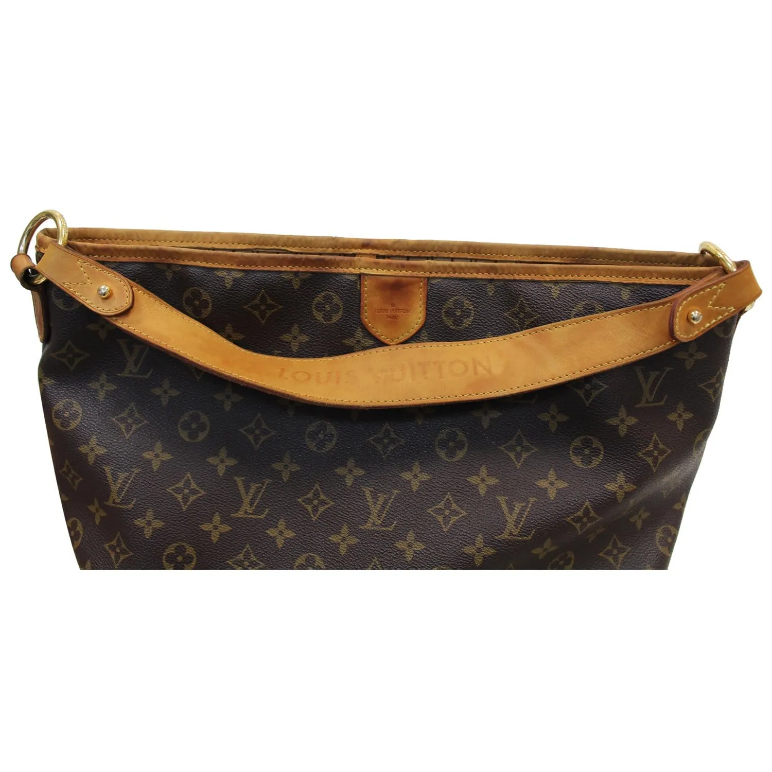 LOUIS VUITTON Delightful PM Monogram Canvas Shoulder Hobo Bag Brown