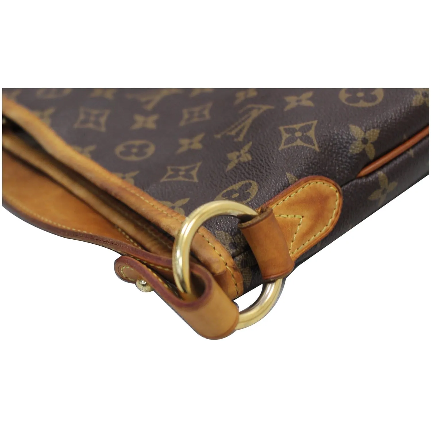 LOUIS VUITTON Delightful PM Monogram Canvas Shoulder Hobo Bag Brown