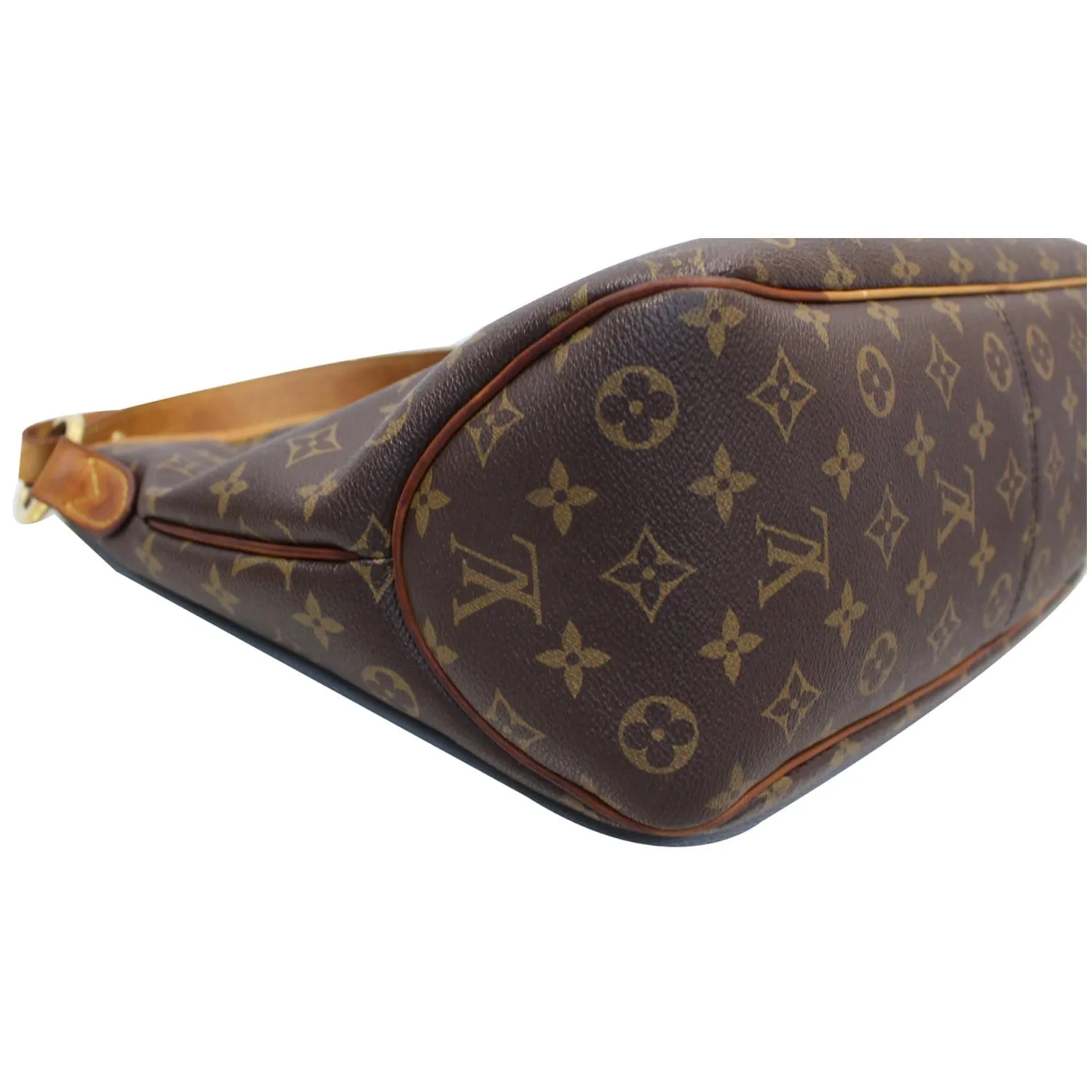 LOUIS VUITTON Delightful PM Monogram Canvas Shoulder Hobo Bag Brown