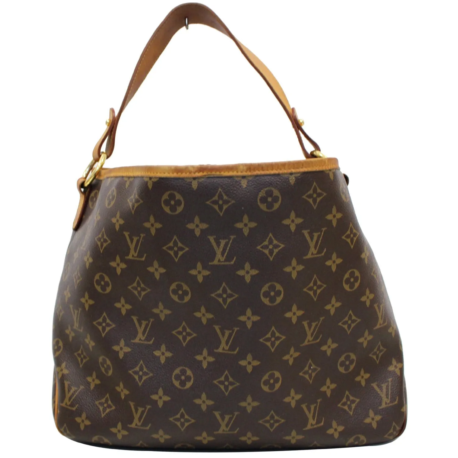 LOUIS VUITTON Delightful PM Monogram Canvas Shoulder Hobo Bag Brown