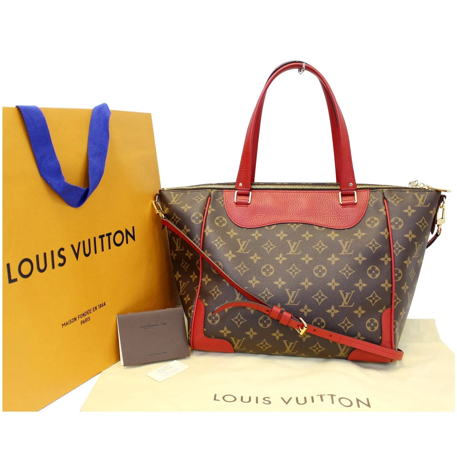 LOUIS VUITTON Estrela NM Monogram Canvas Shoulder Bag Cherry