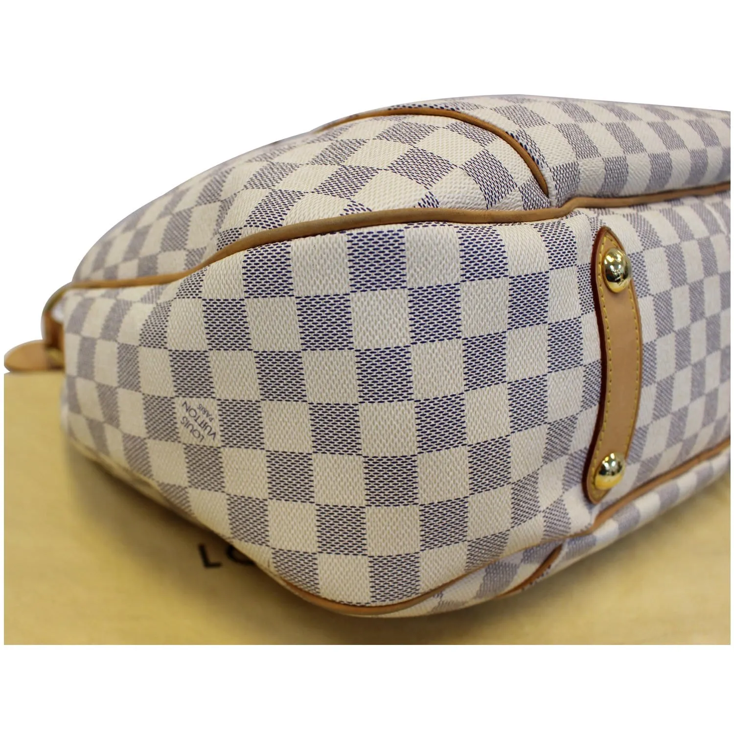 LOUIS VUITTON Galliera GM Damier Azur Shoulder Bag White