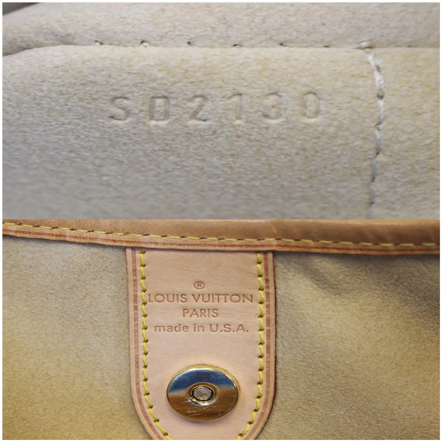 LOUIS VUITTON Galliera GM Damier Azur Shoulder Bag White