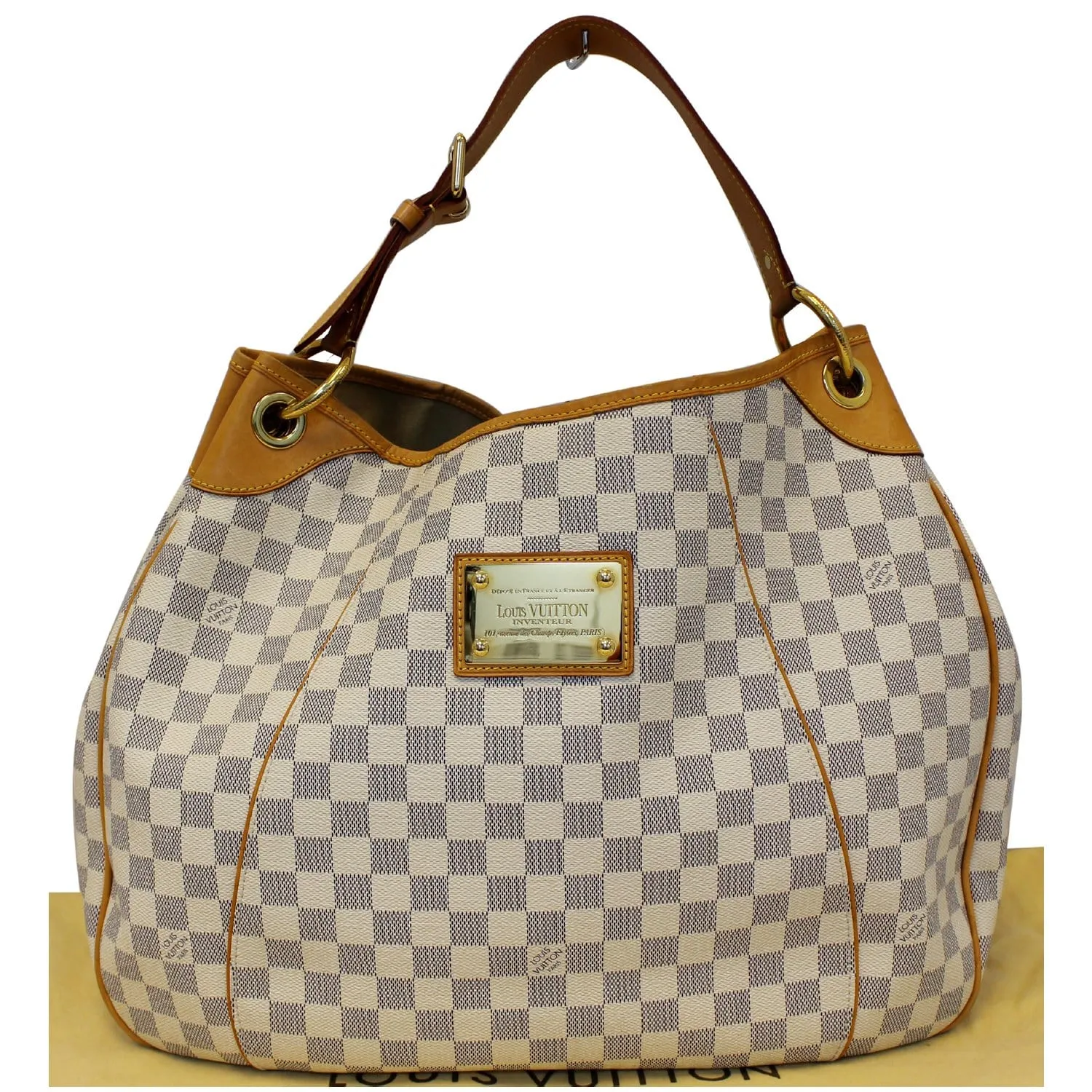 LOUIS VUITTON Galliera GM Damier Azur Shoulder Bag White