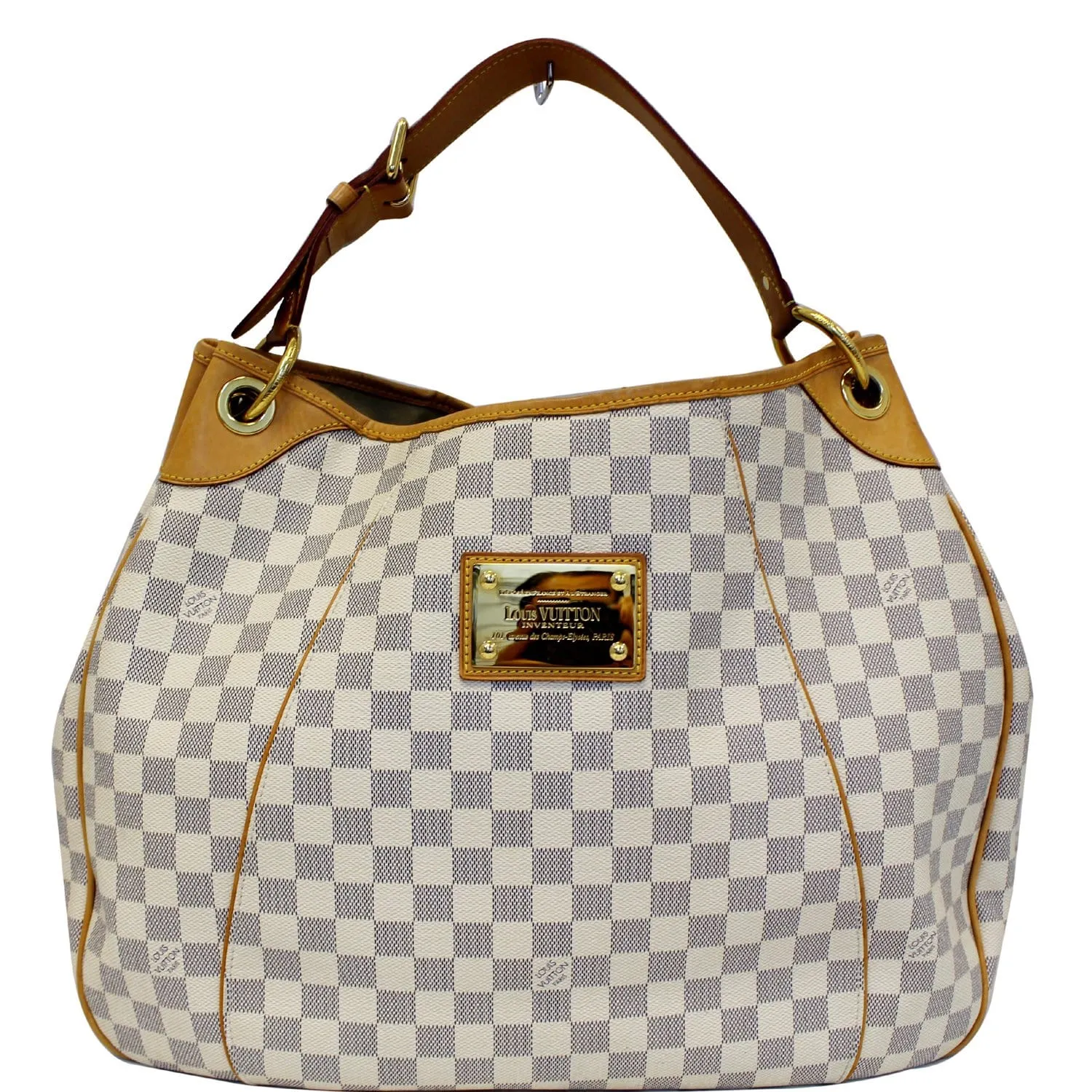 LOUIS VUITTON Galliera GM Damier Azur Shoulder Bag White