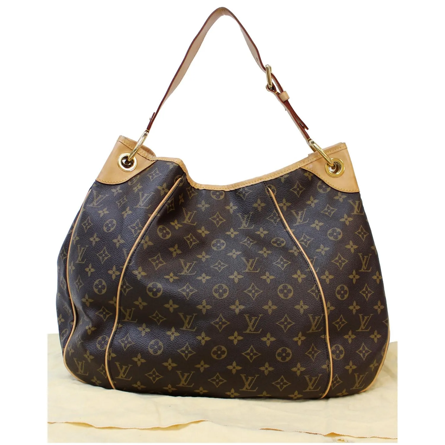 LOUIS VUITTON Galliera GM Monogram Canvas Shoulder Bag Brown