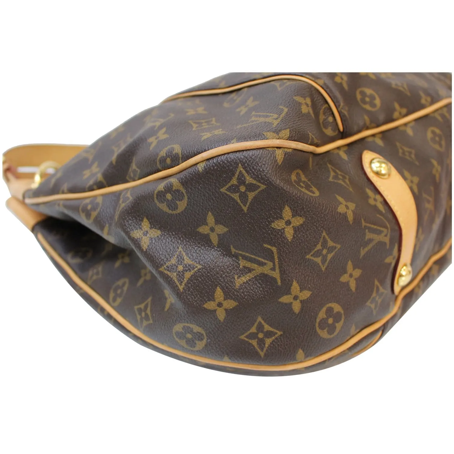 LOUIS VUITTON Galliera GM Monogram Canvas Shoulder Bag Brown