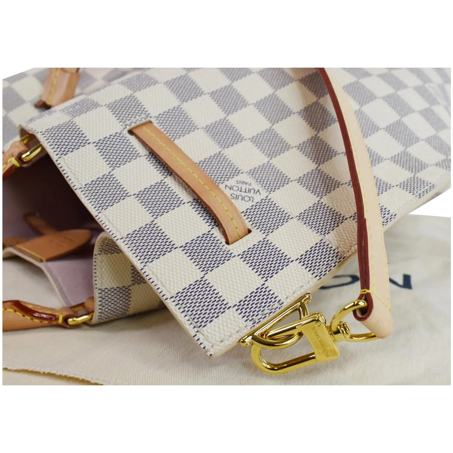 LOUIS VUITTON Girolata Damier Azur Shoulder Bag White
