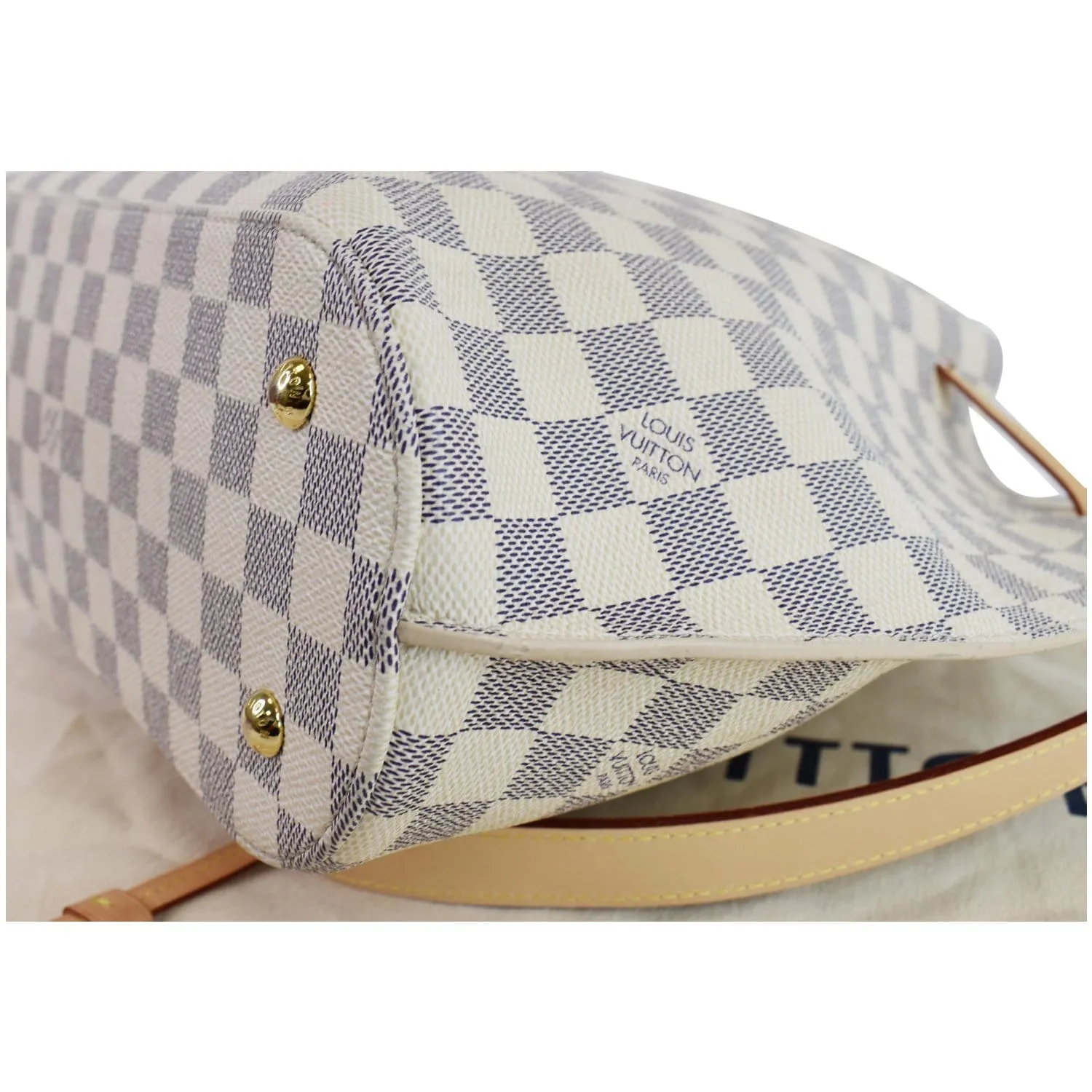 LOUIS VUITTON Girolata Damier Azur Shoulder Bag White