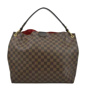 LOUIS VUITTON Graceful MM Damier Ebene Shoulder Bag Brown