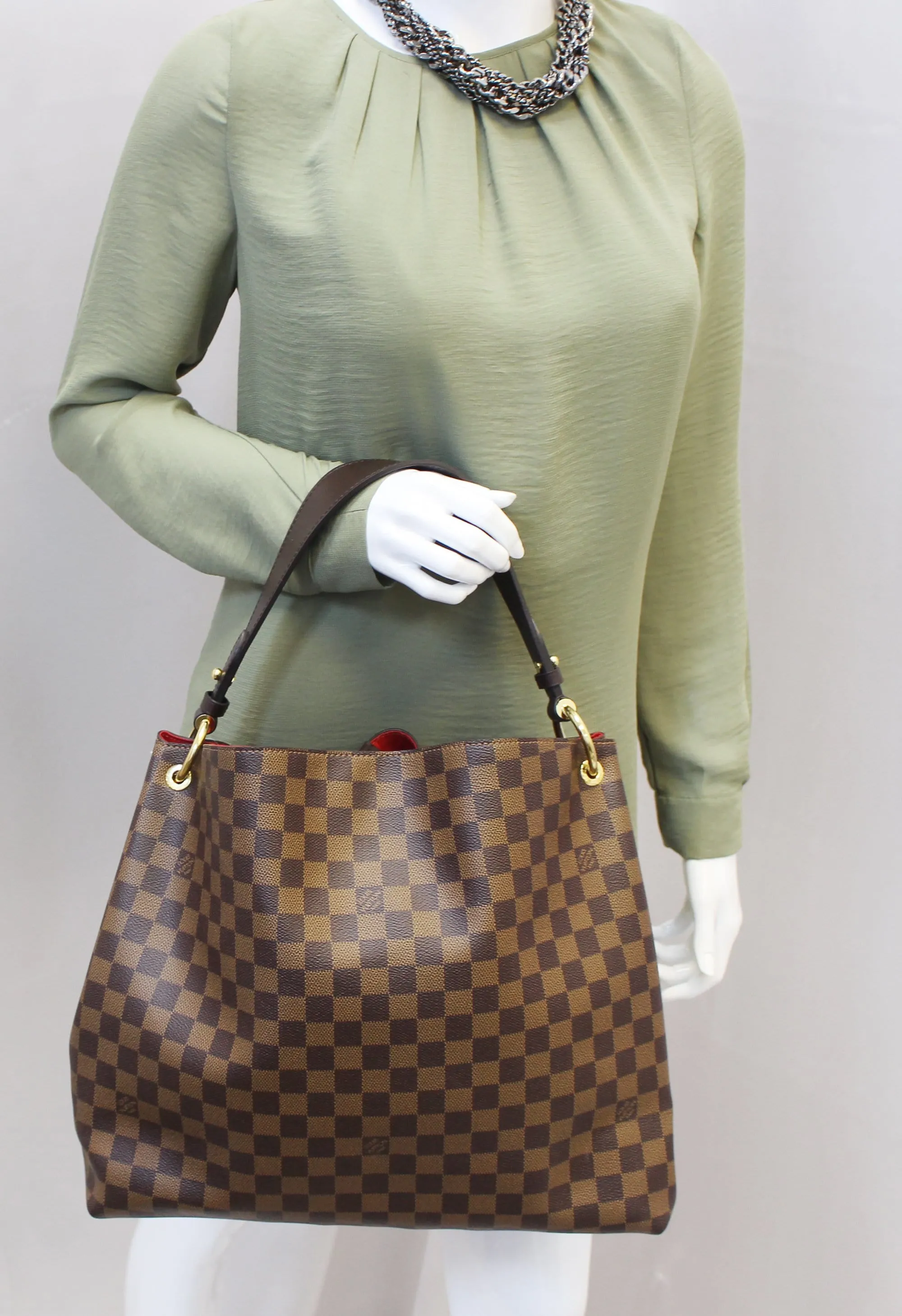 LOUIS VUITTON Graceful MM Damier Ebene  Shoulder Bag