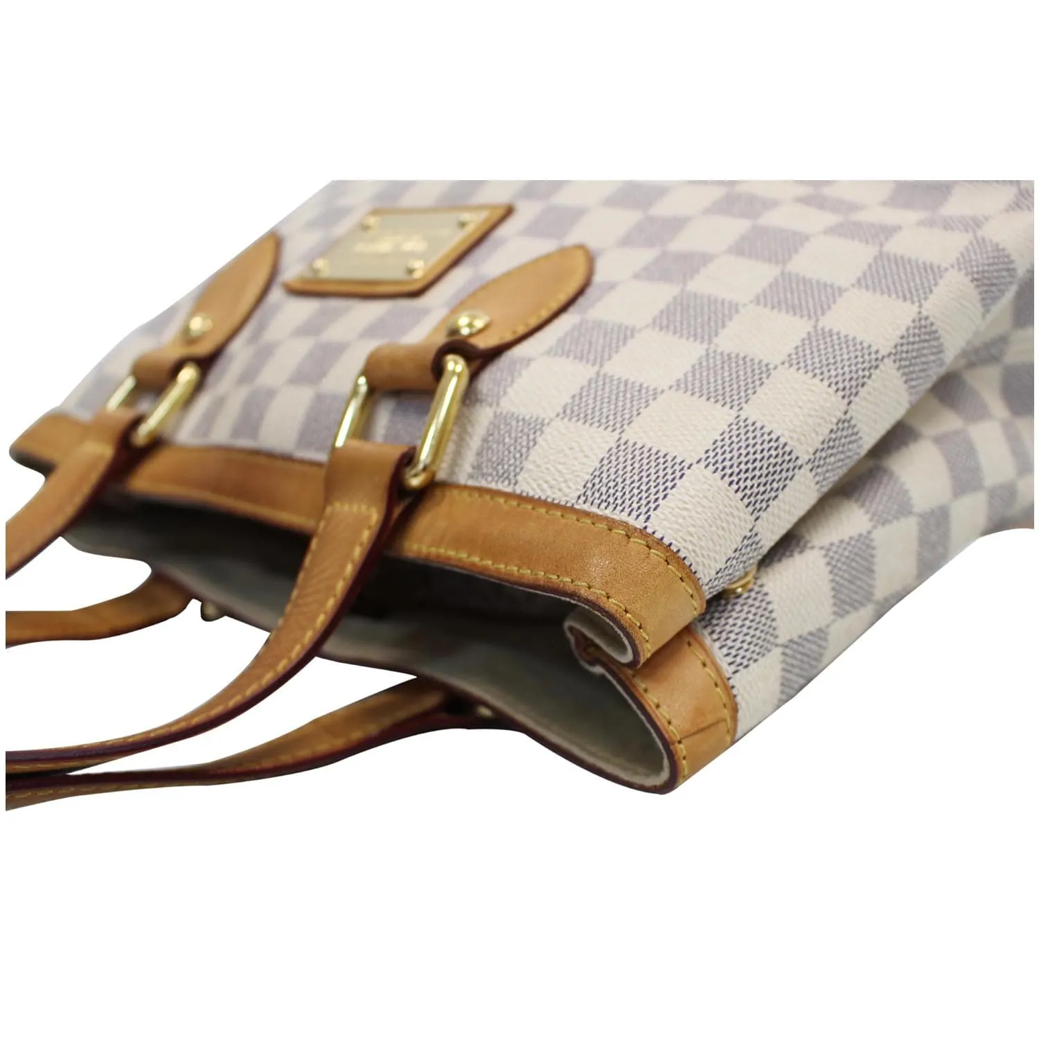 LOUIS VUITTON Hampstead PM Damier Azur Shoulder Bag White